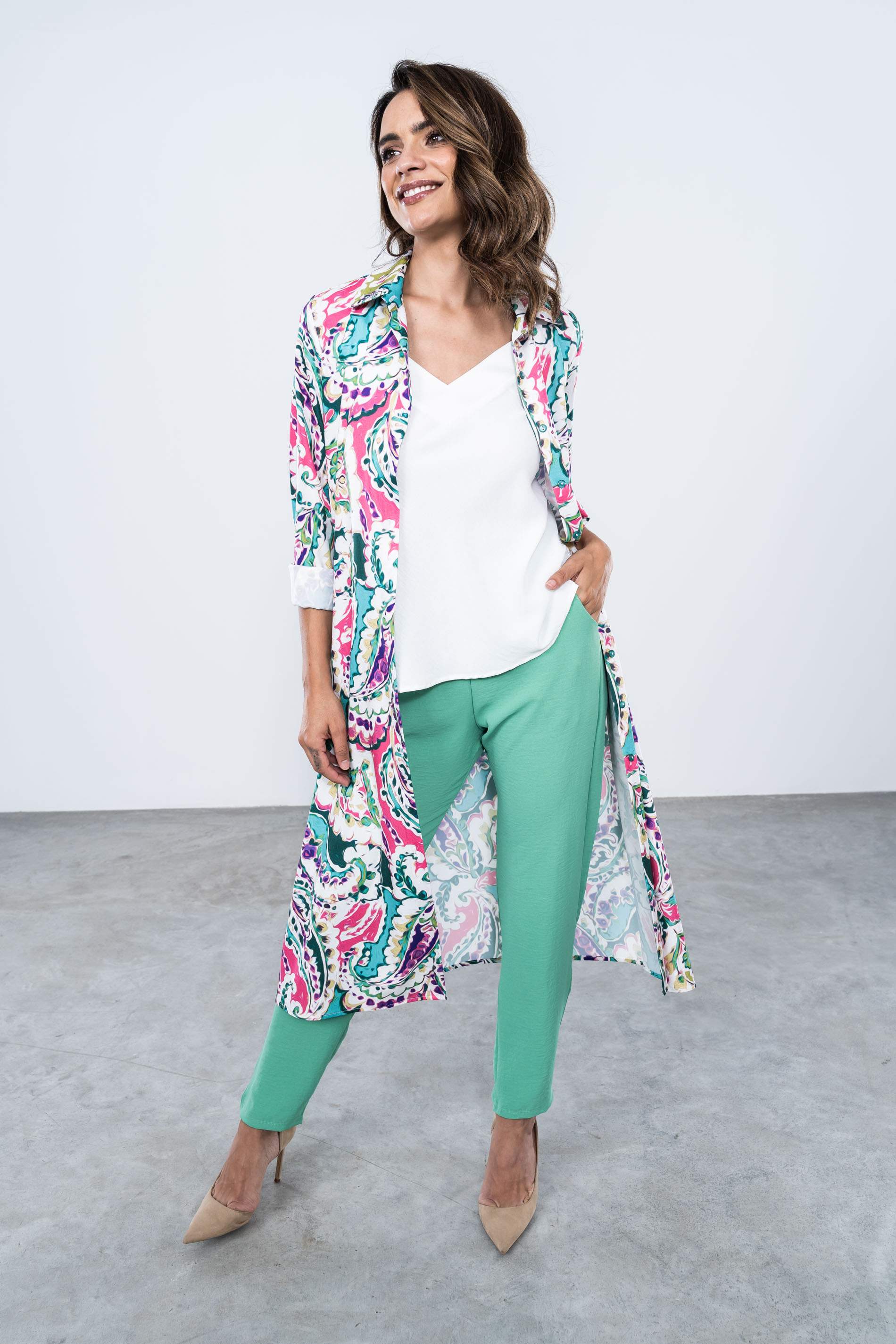 PANTALON HOLGADO BASICO MANZANA