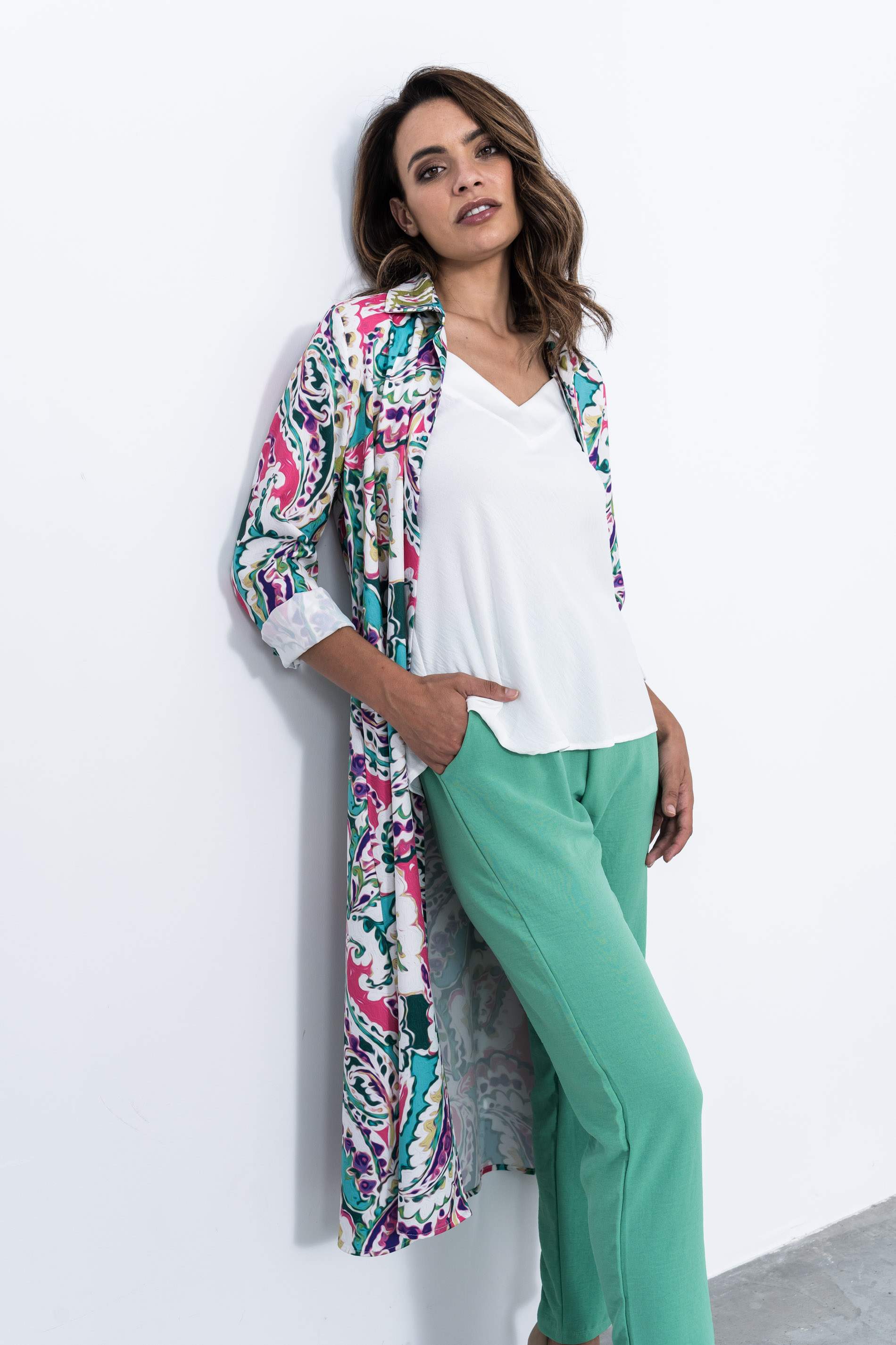 PANTALON HOLGADO BASICO MANZANA