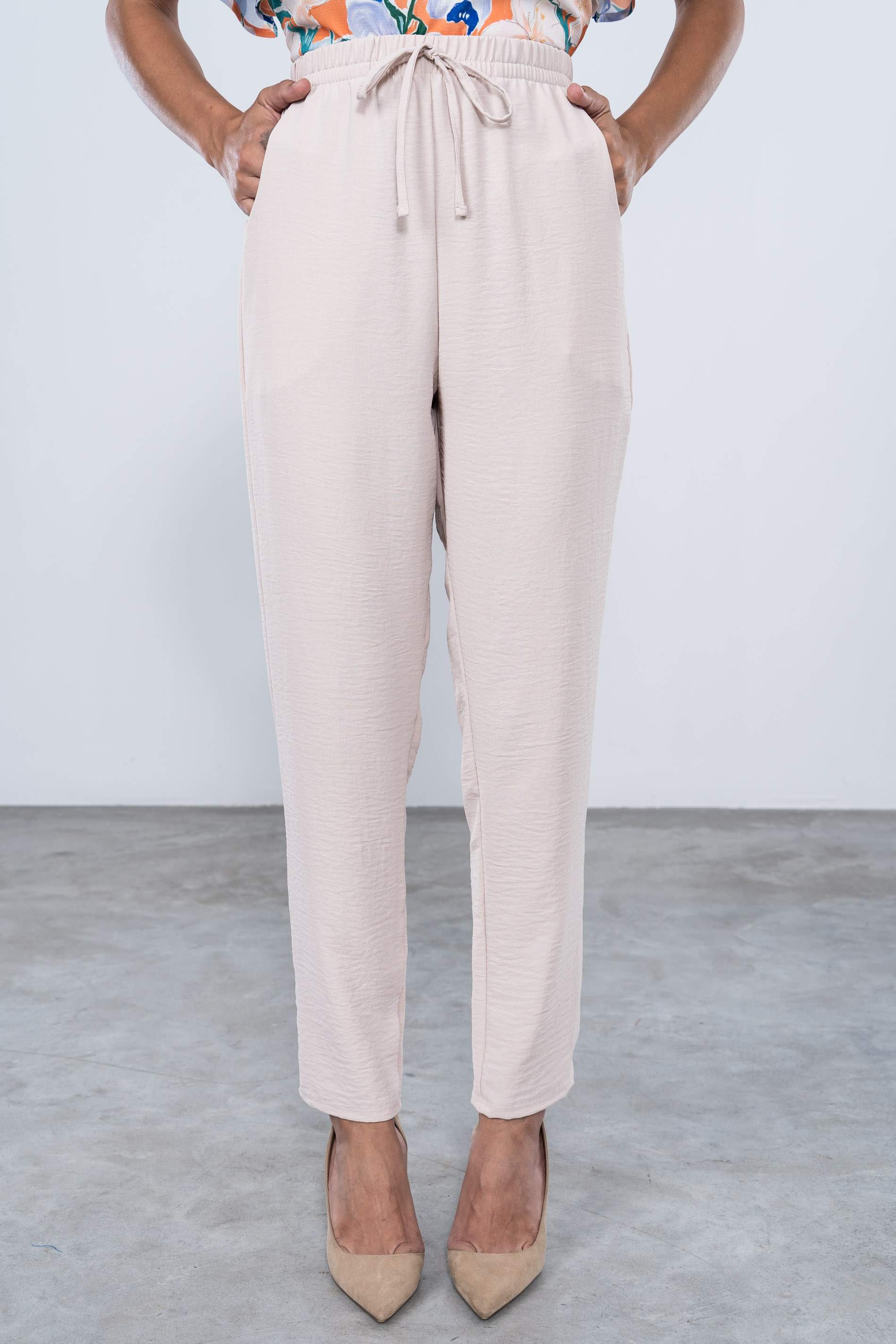 PANTALON HOLGADO BASICO BEIGE