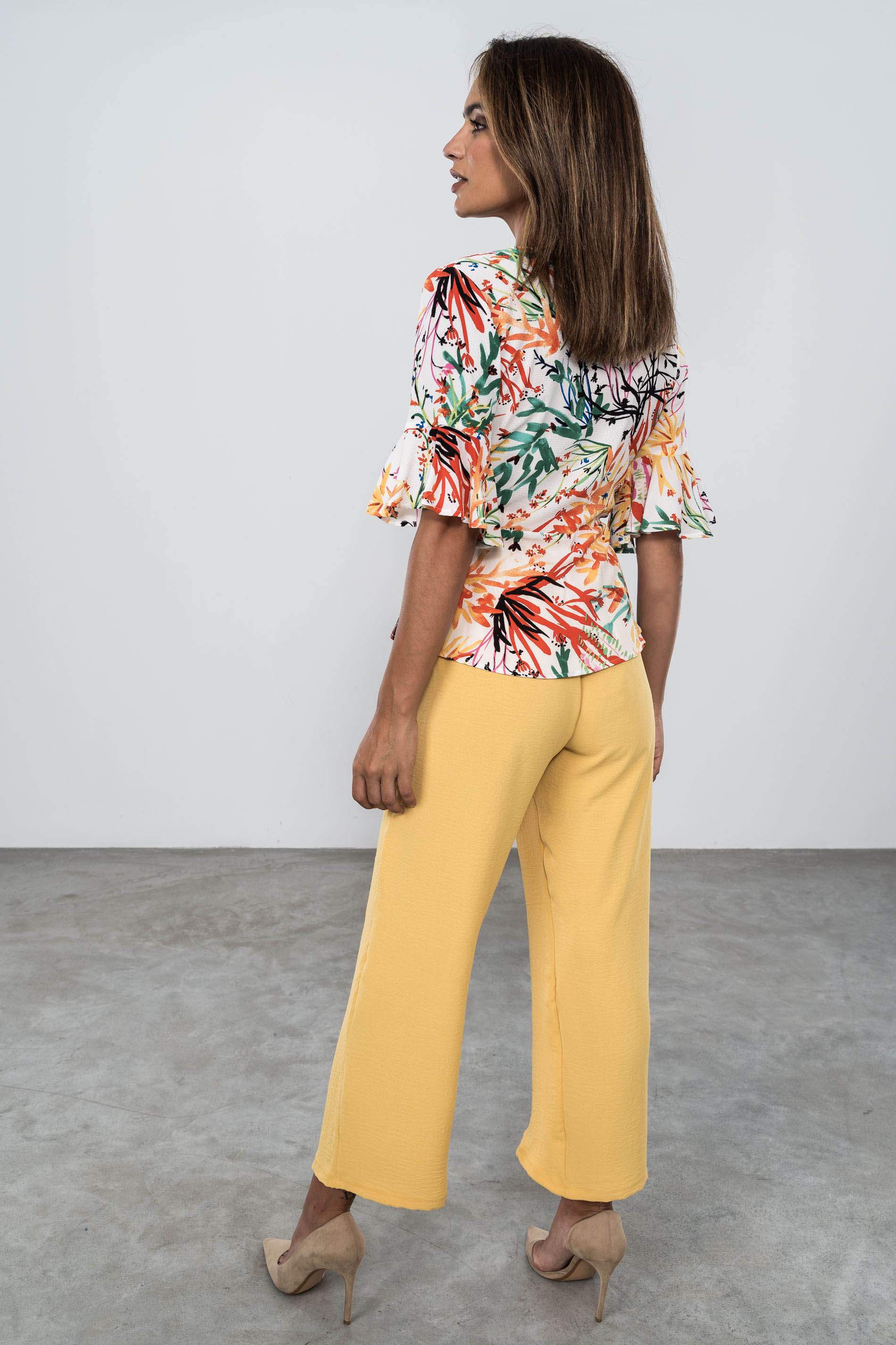 PANTALON HOLGADO RECTO AMARILLO