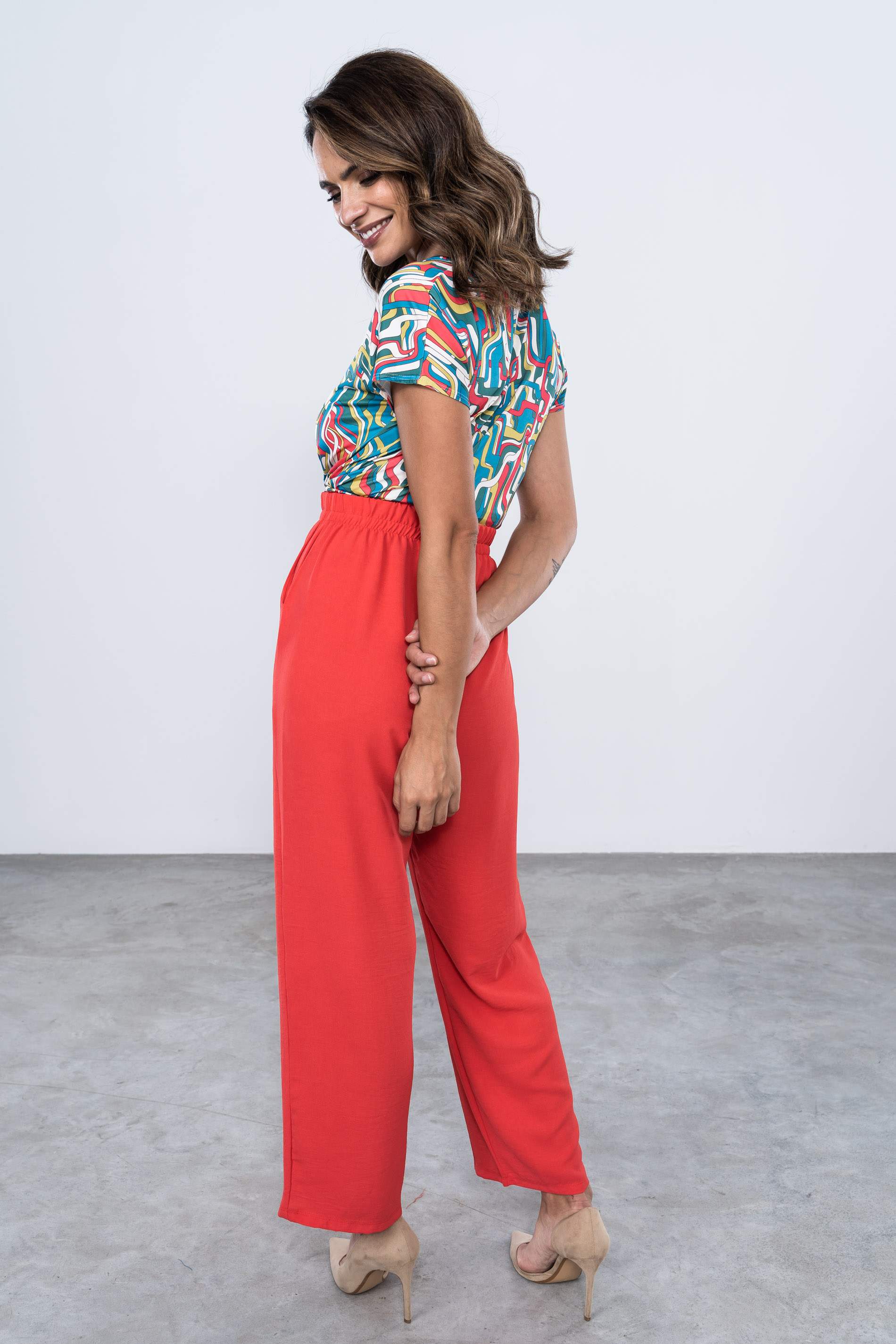 PANTALON HOLGADO RECTO CORAL