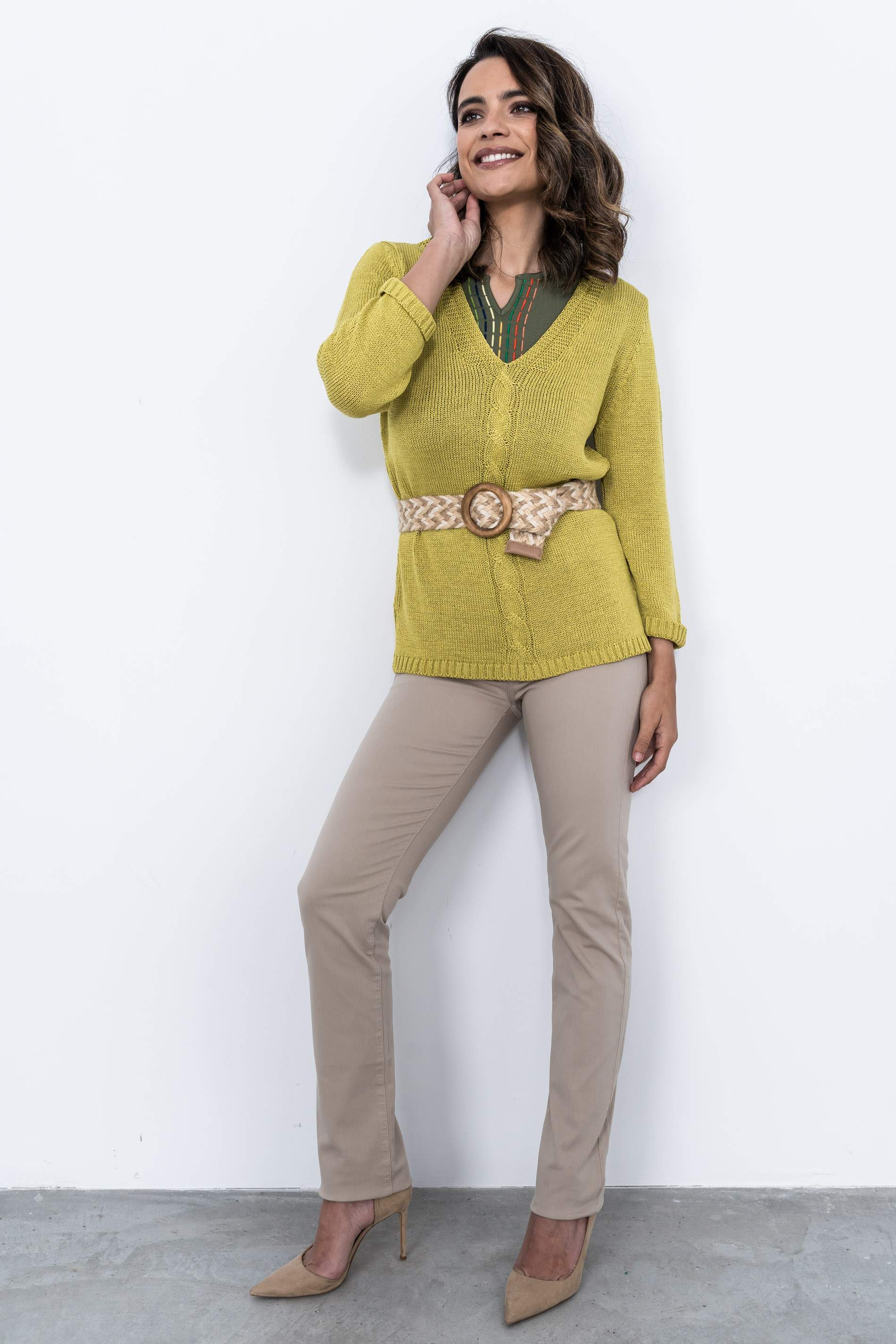 PANTALON 5 BOLSILLOS RECTO PIEDRA