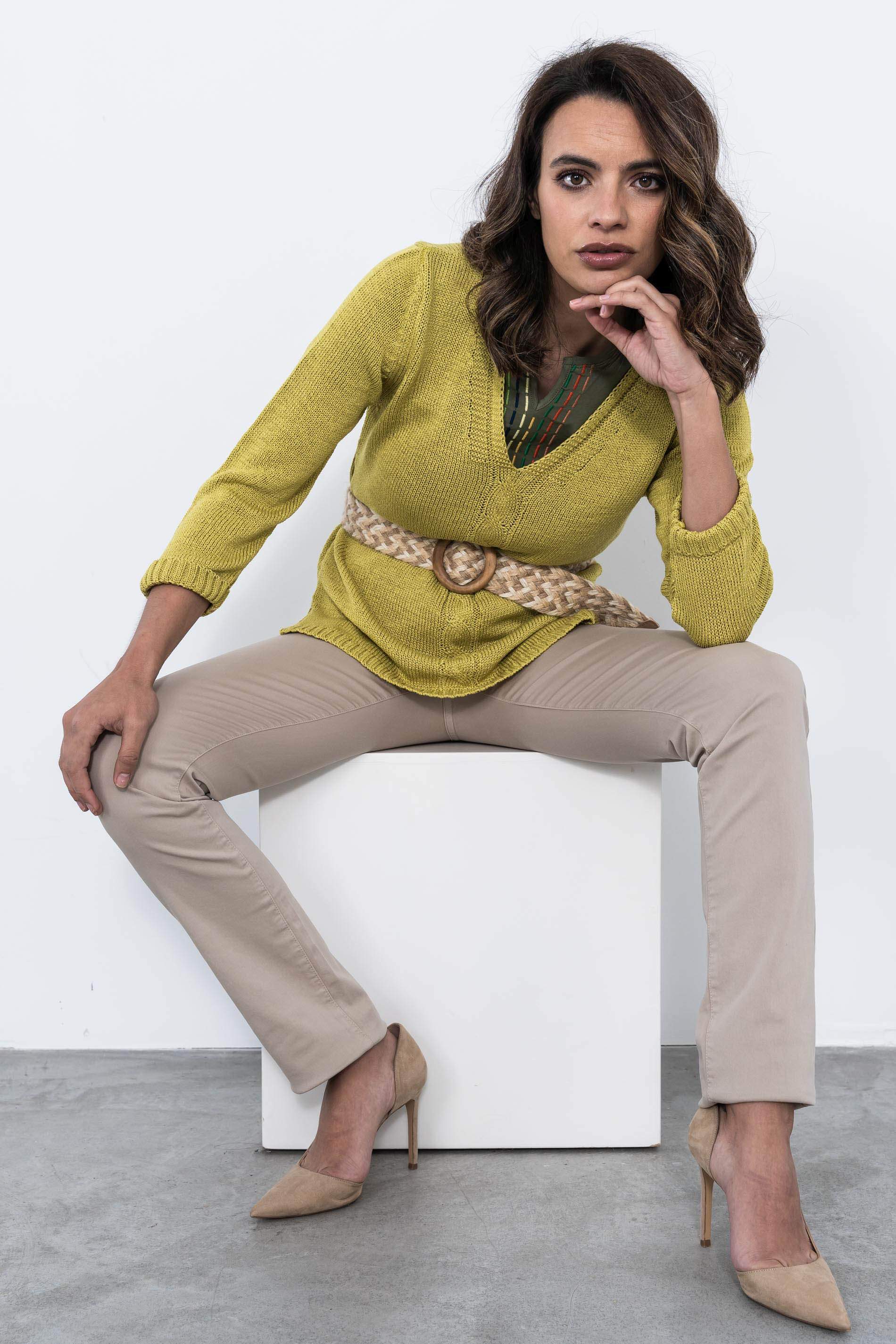 PANTALON 5 BOLSILLOS RECTO PIEDRA