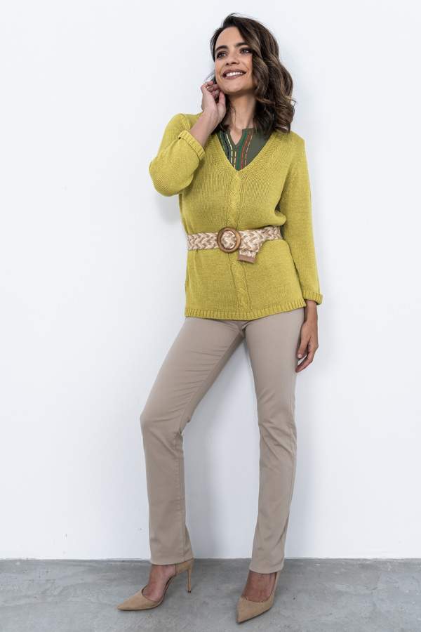 PANTALON 5 BOLSILLOS RECTO PIEDRA