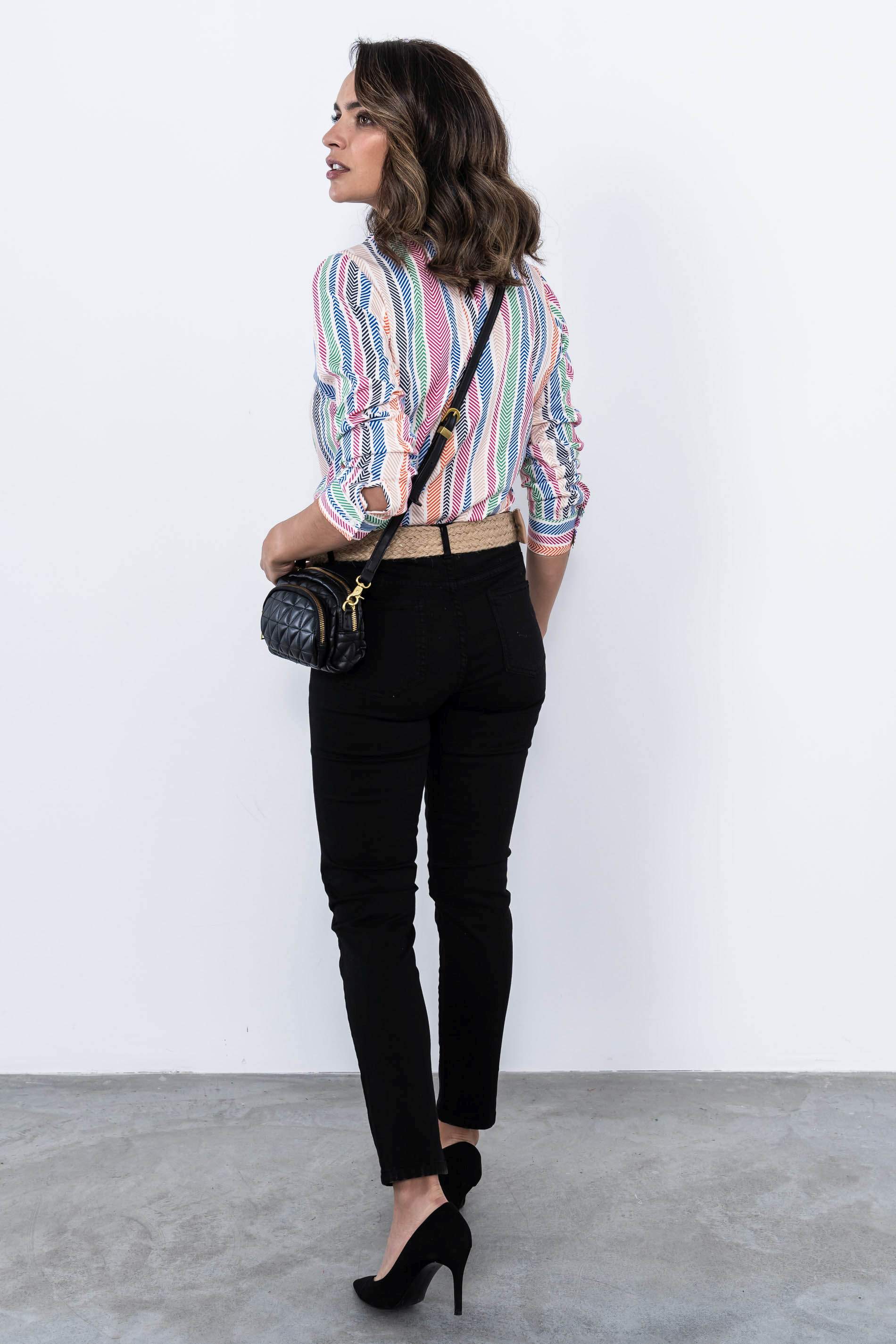 PANTALON 5 BOLSILLOS TOBILLERO NEGRO