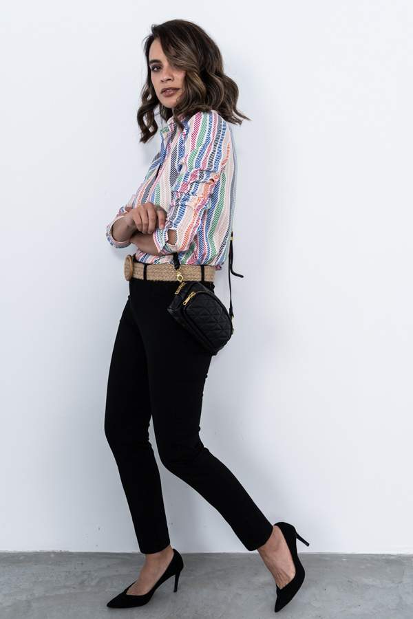 PANTALON 5 BOLSILLOS TOBILLERO NEGRO