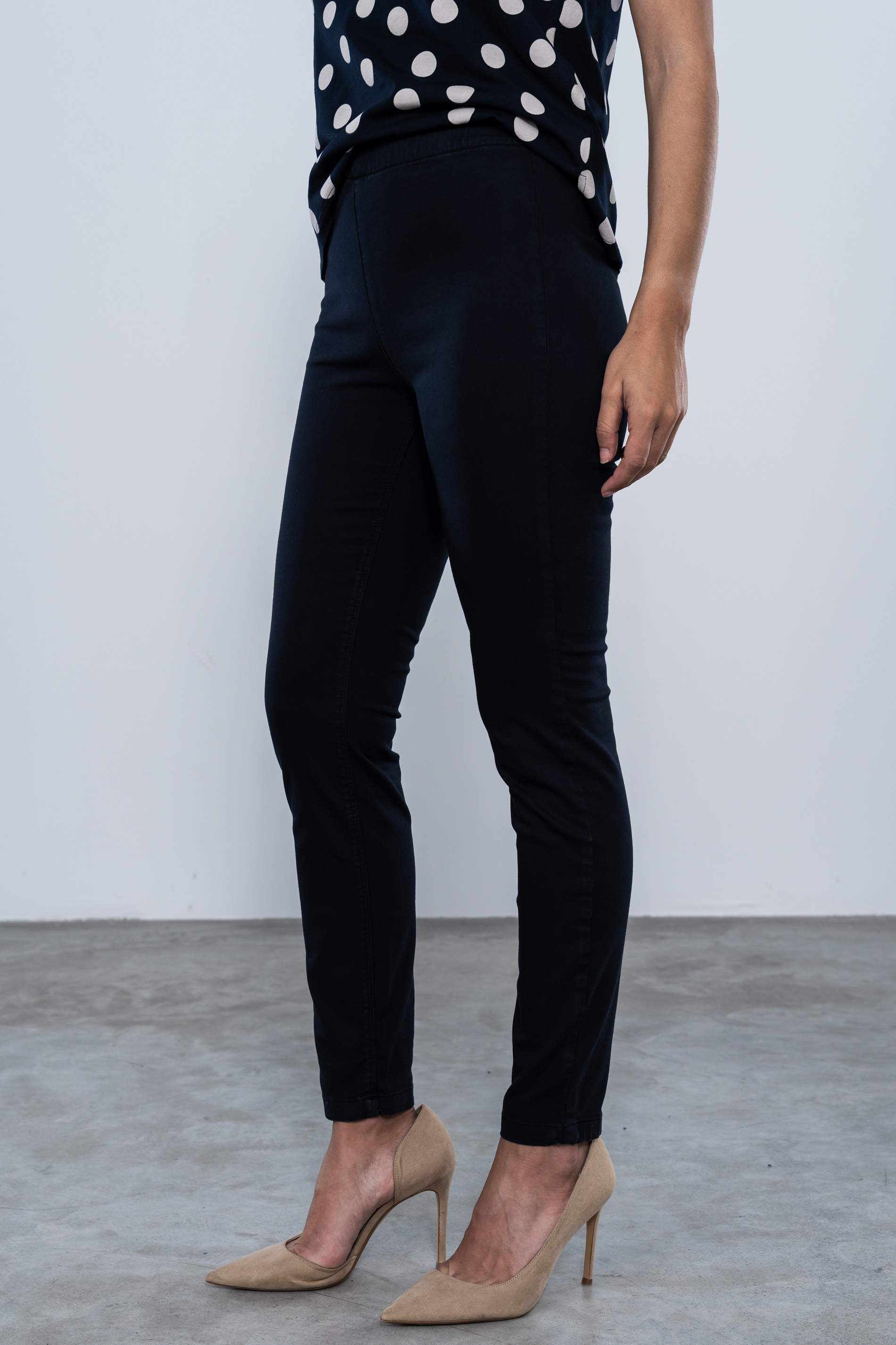 PANTALÓN SATEN GOMA CINTURA MARINO