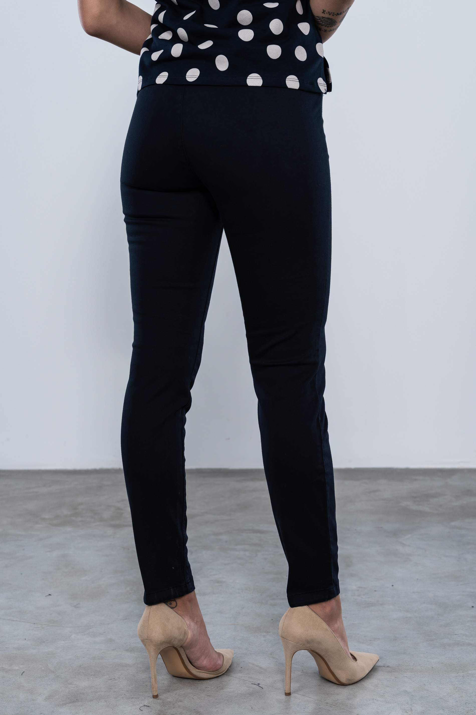 PANTALÓN SATEN GOMA CINTURA MARINO