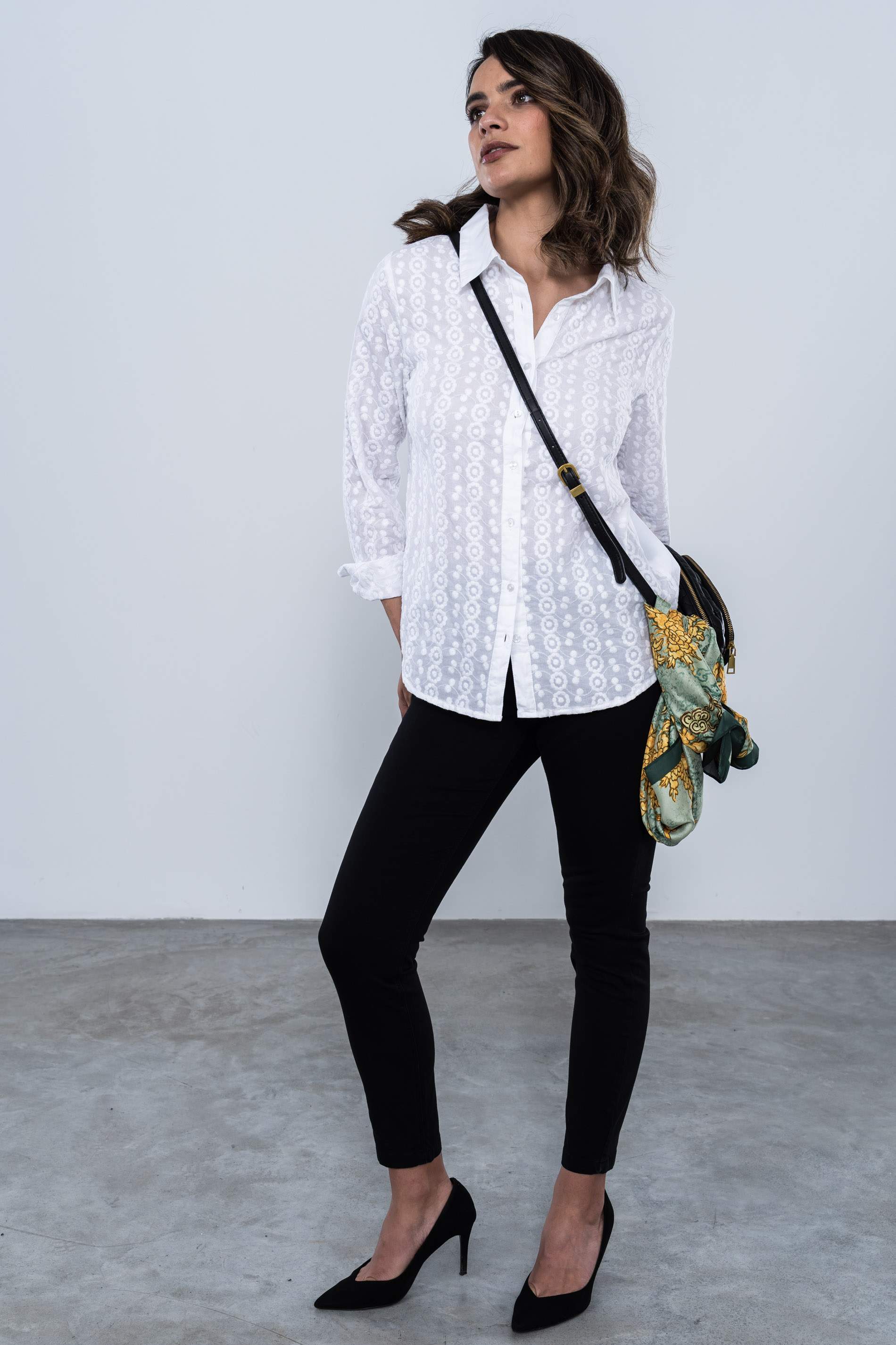 PANTALÓN SATEN GOMA CINTURA NEGRO