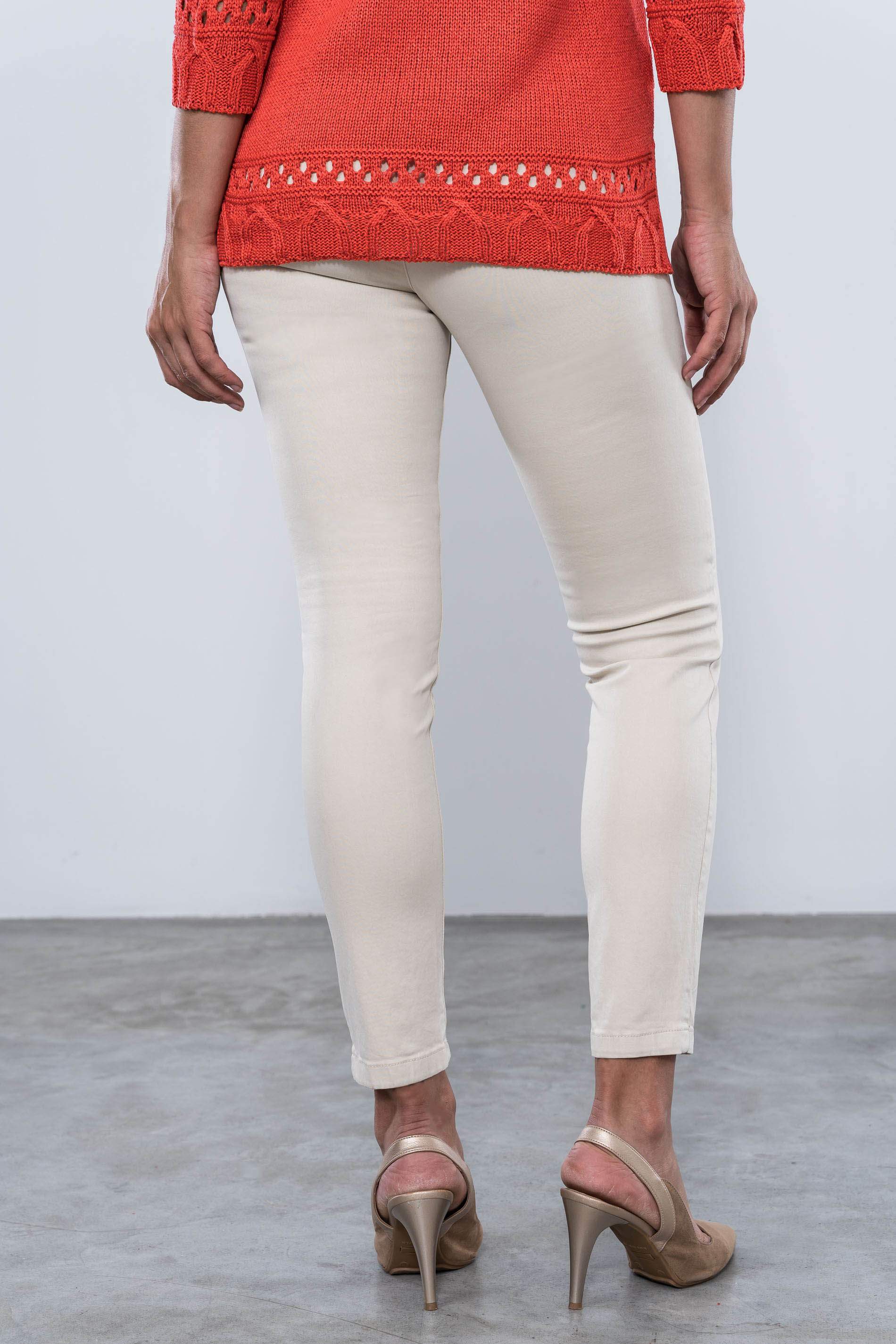 PANTALÓN SATEN GOMA CINTURA NATURAL