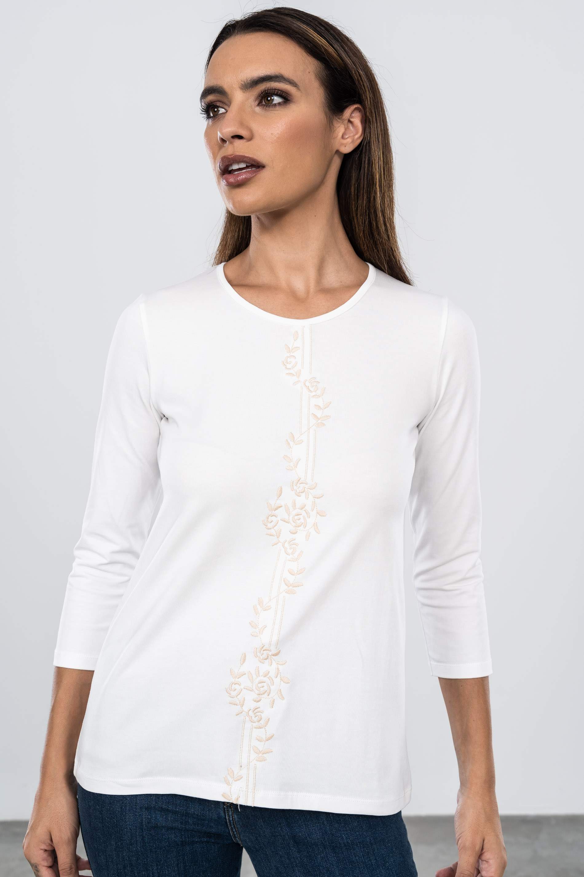 CAMISETA BORDAD RAMAS CENTRO