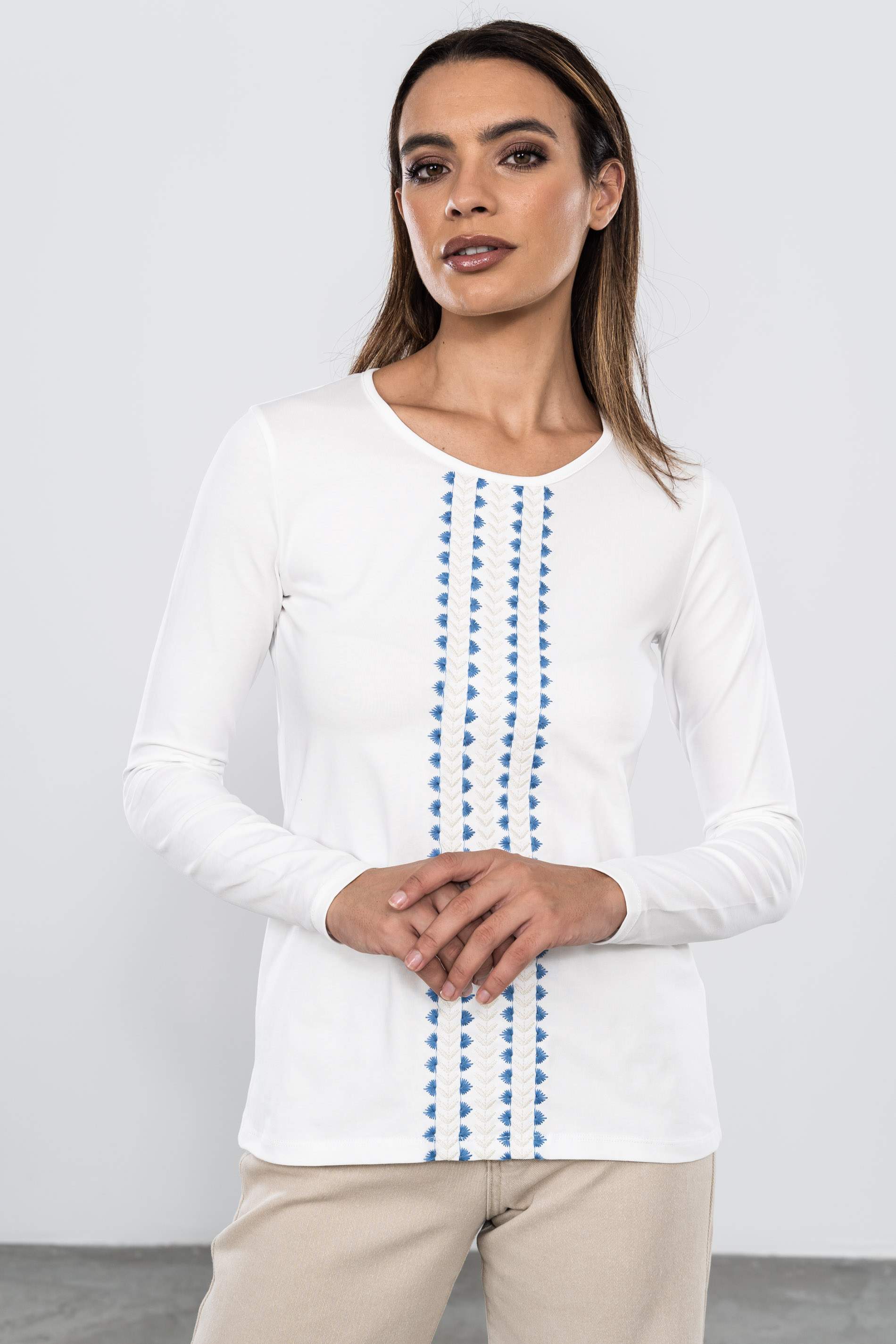 CAMISETA BORDADA ESPIGA CENTRAL