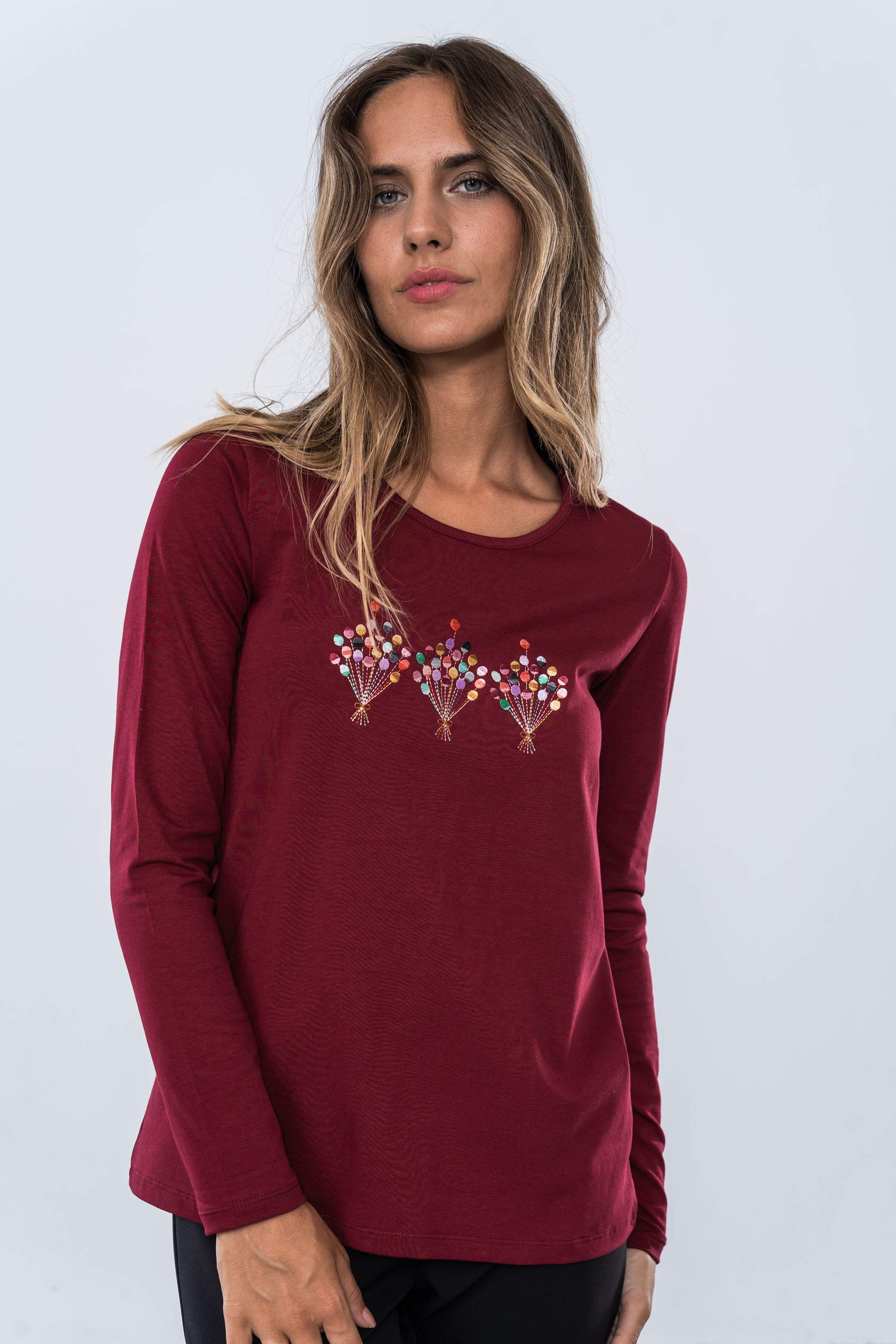 CAMISETA BORDADA GLOBITOS COLORES