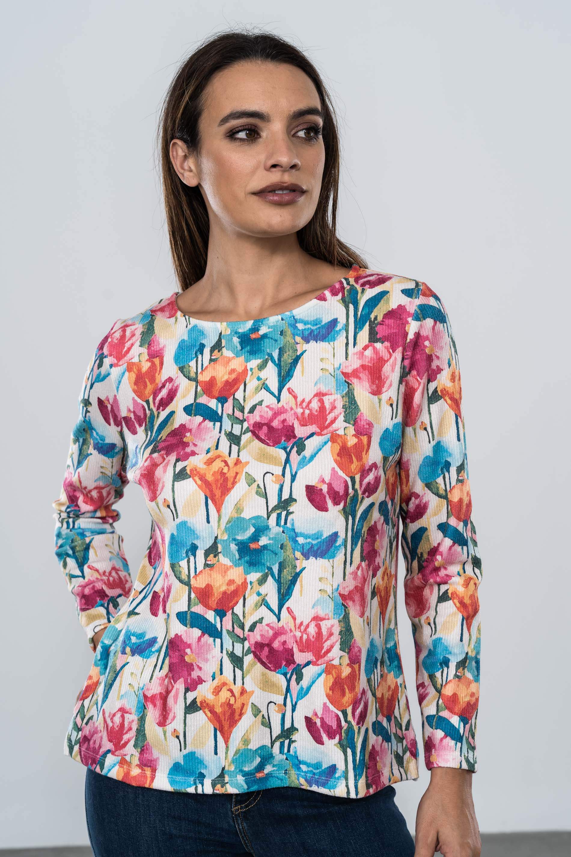 JERSEY ESTAMPADO TULIPANES