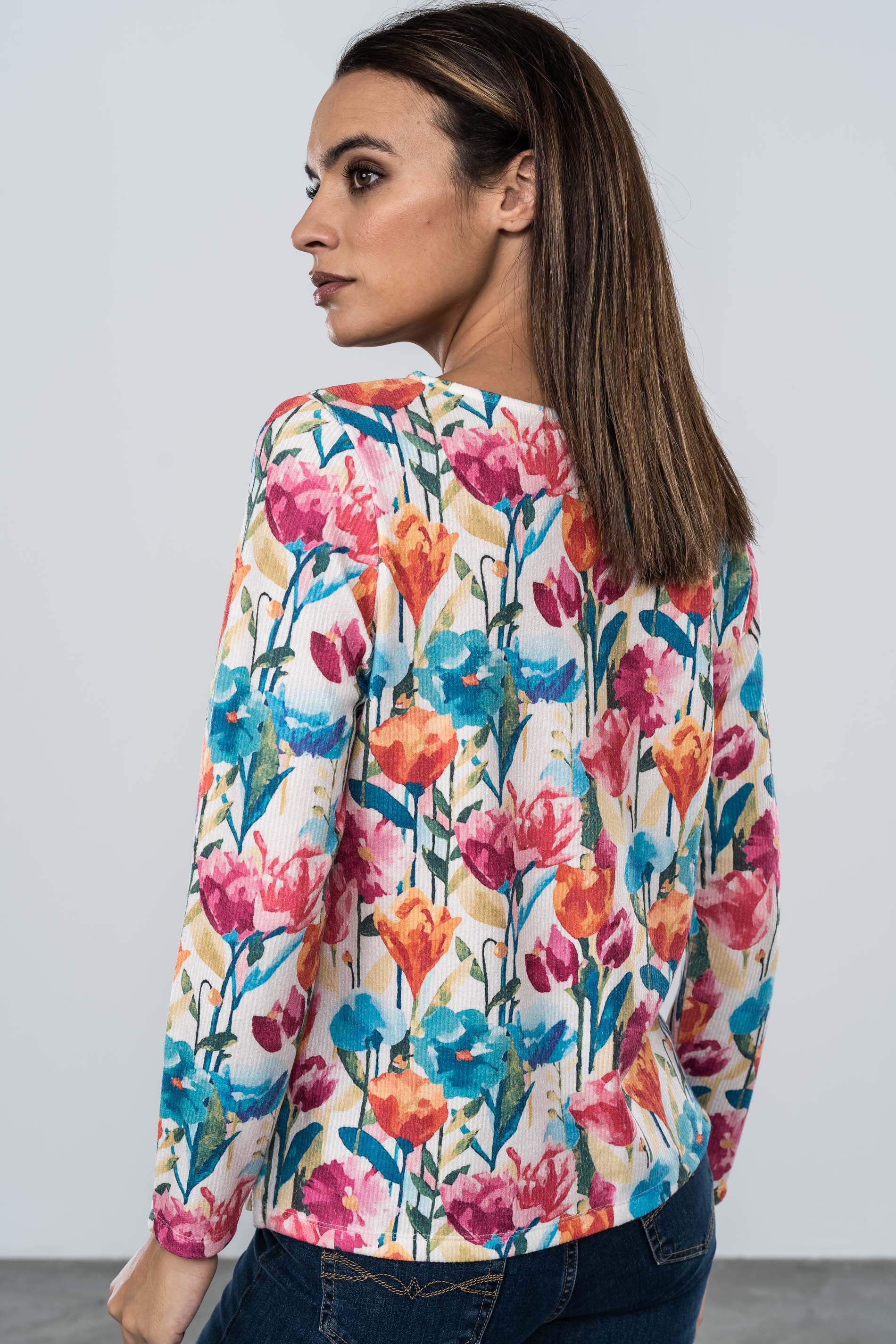 JERSEY ESTAMPADO TULIPANES
