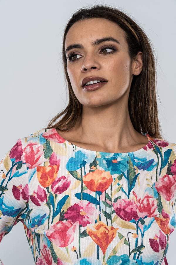 JERSEY ESTAMPADO TULIPANES