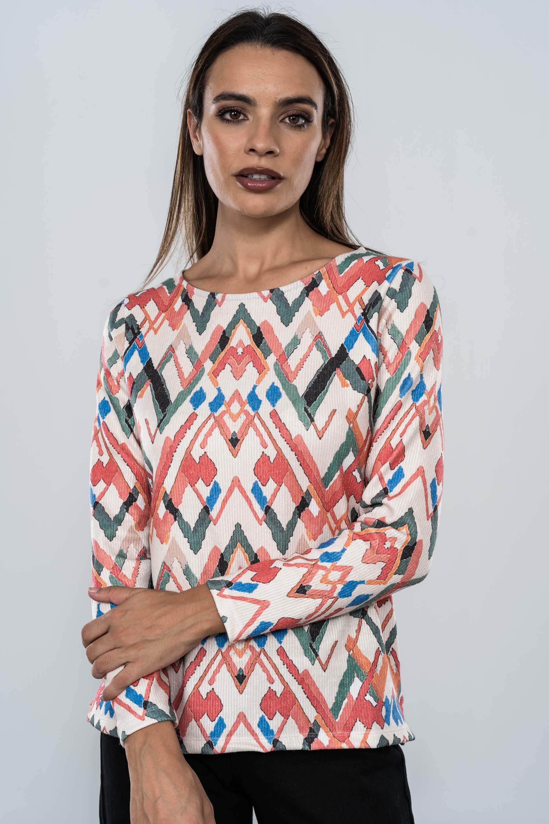 JERSEY ESTAMPADO GEOMETRICO