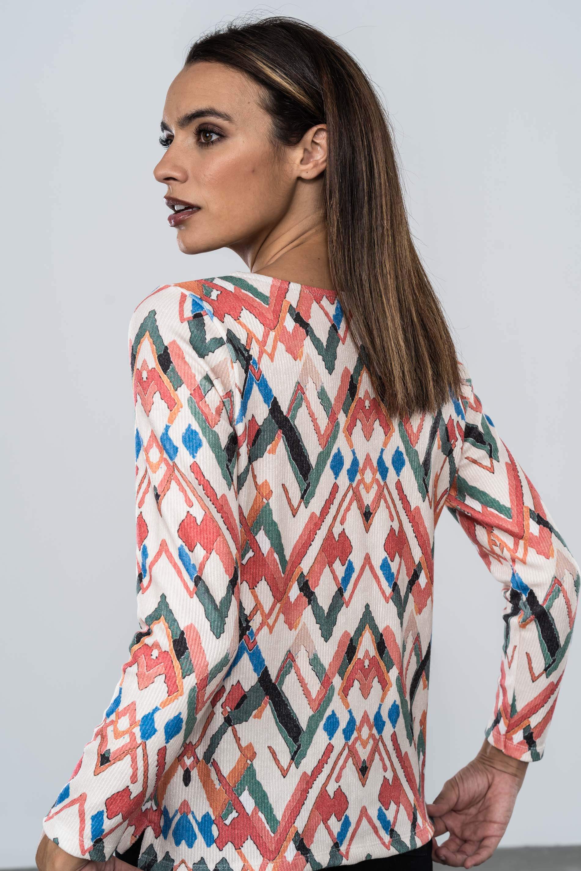 JERSEY ESTAMPADO GEOMETRICO