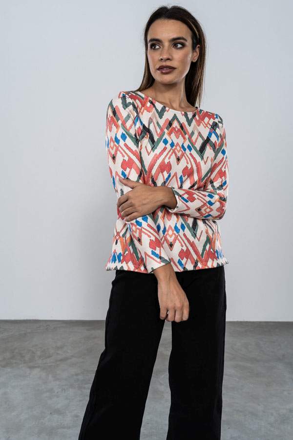 JERSEY ESTAMPADO GEOMETRICO