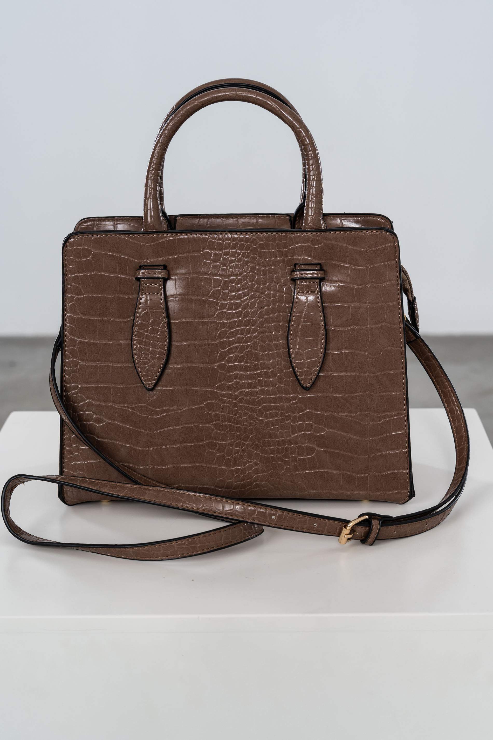 BOLSO TOTE EFECTO COCO MARRON