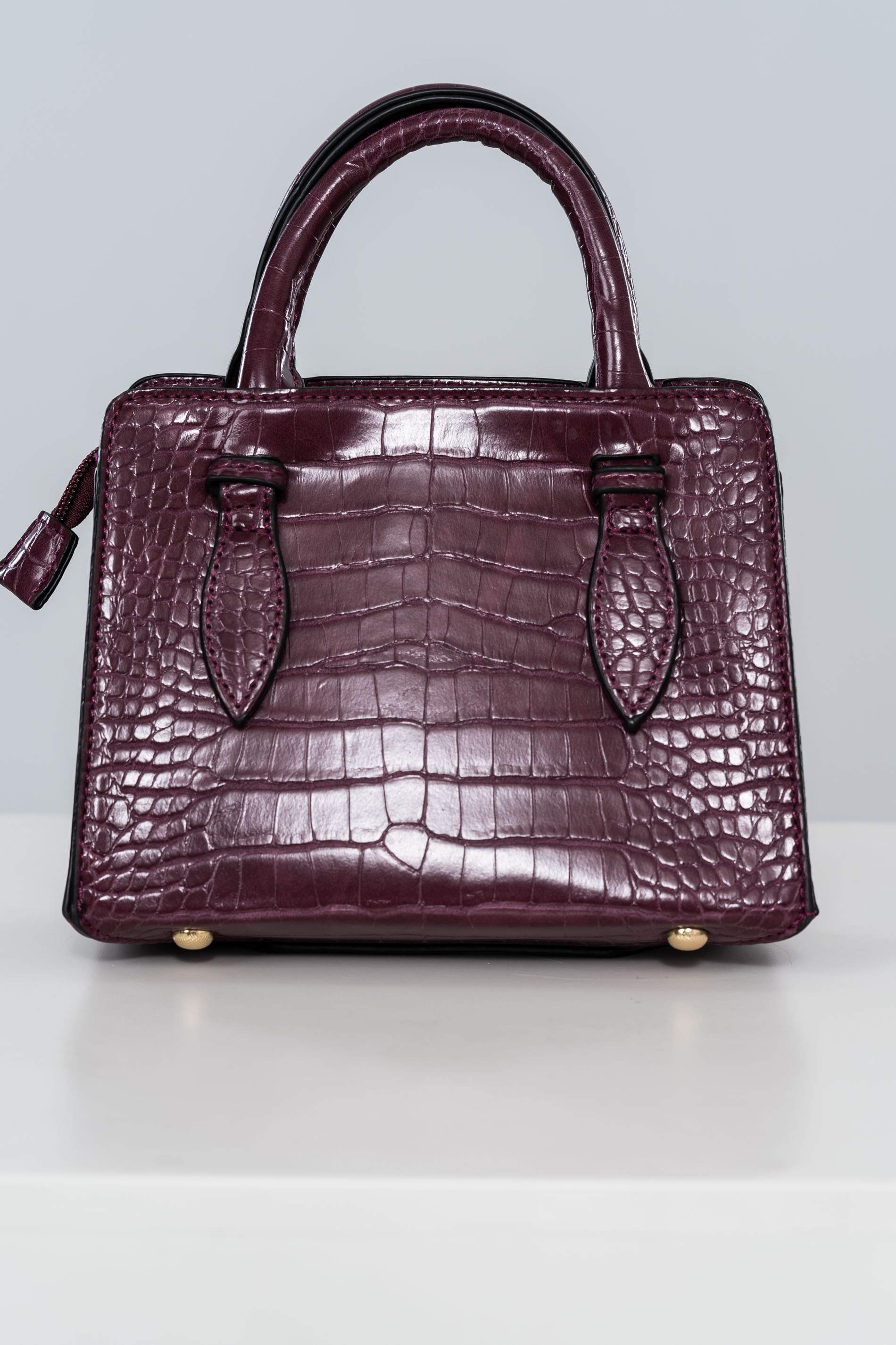 BOLSO TOTE MINI EFECTO COCO PURPURA
