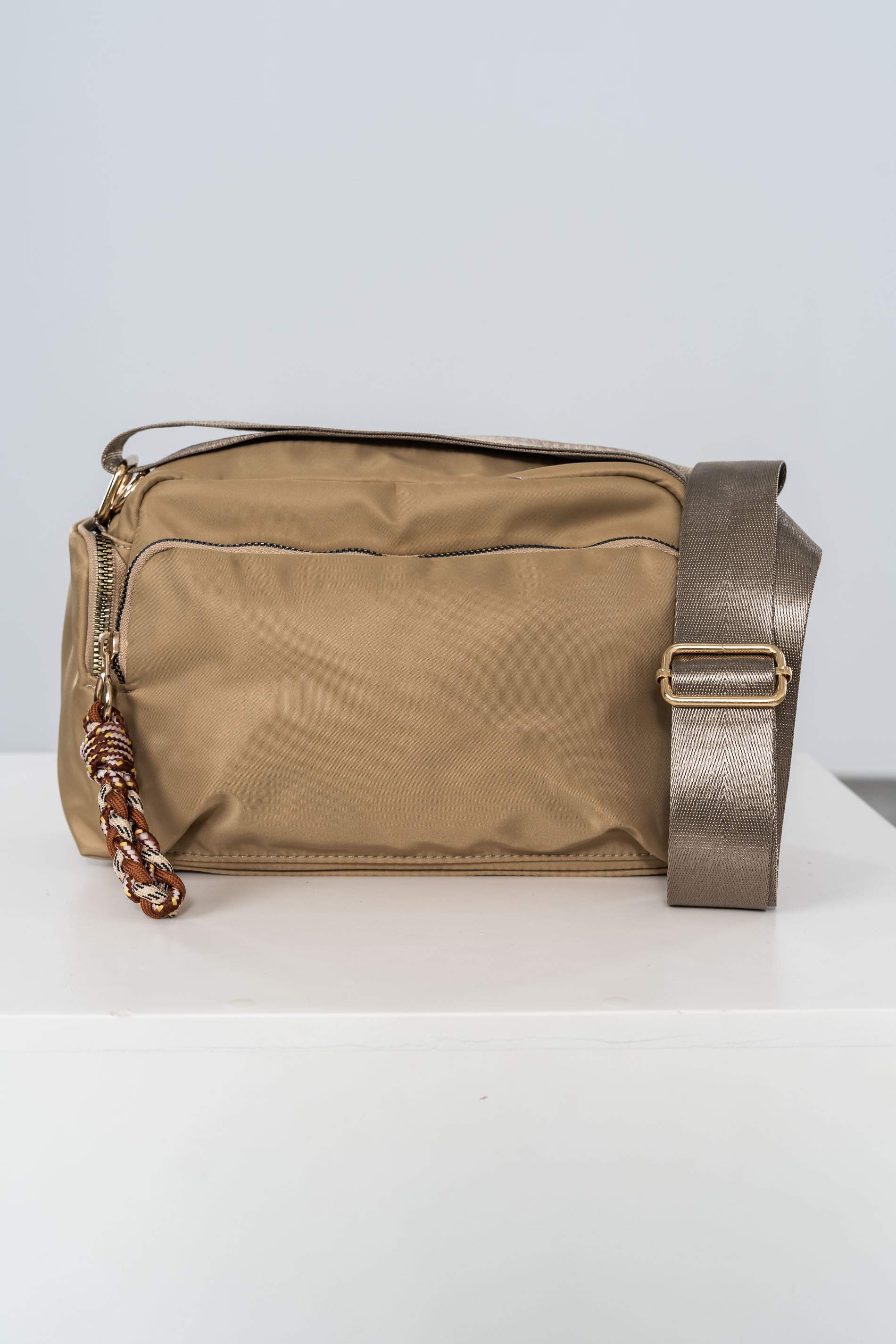 BANDOLERA NYLON COLGANTE BEIGE