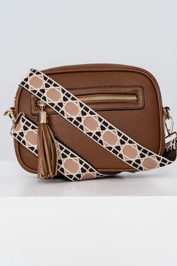 BANDOLERA BOLSILLO CREMALLERA CAMEL