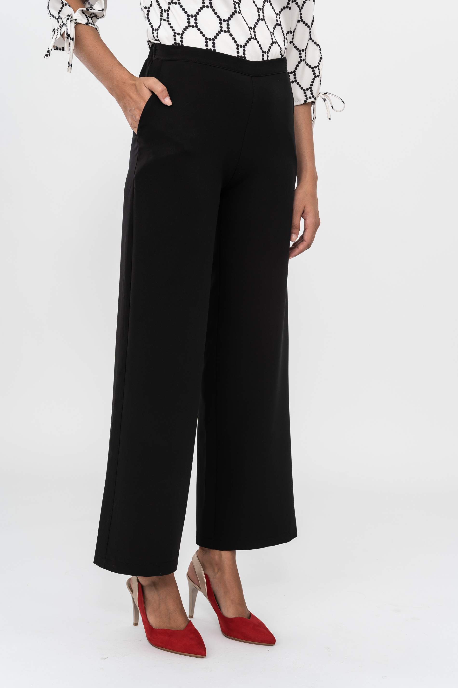 PANTALON ANCHO VESTIR NEGRO