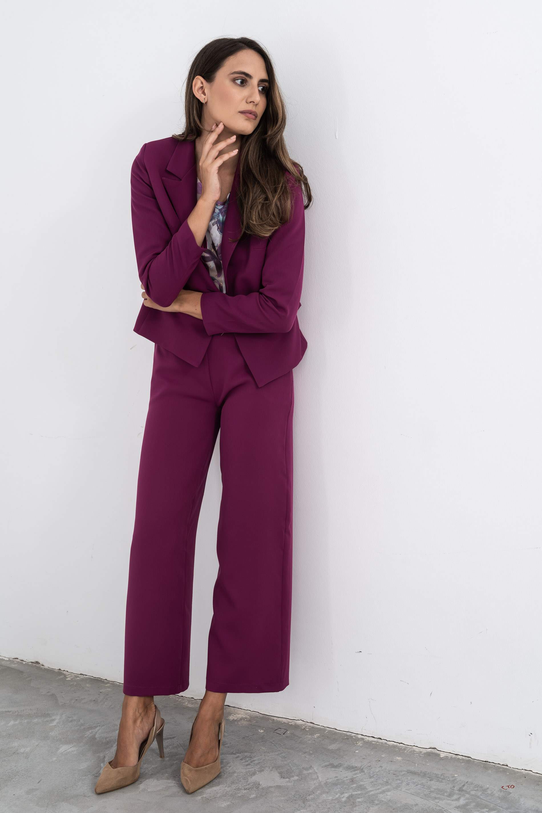 Pantalon berenjena mujer cheap