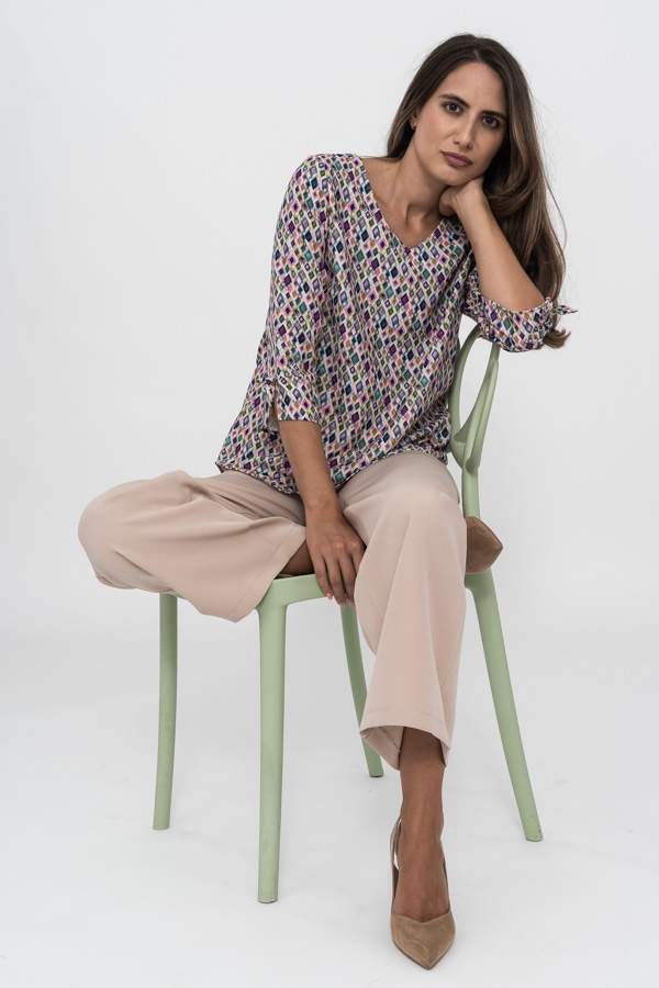 PANTALON ANCHO VESTIR BEIGE