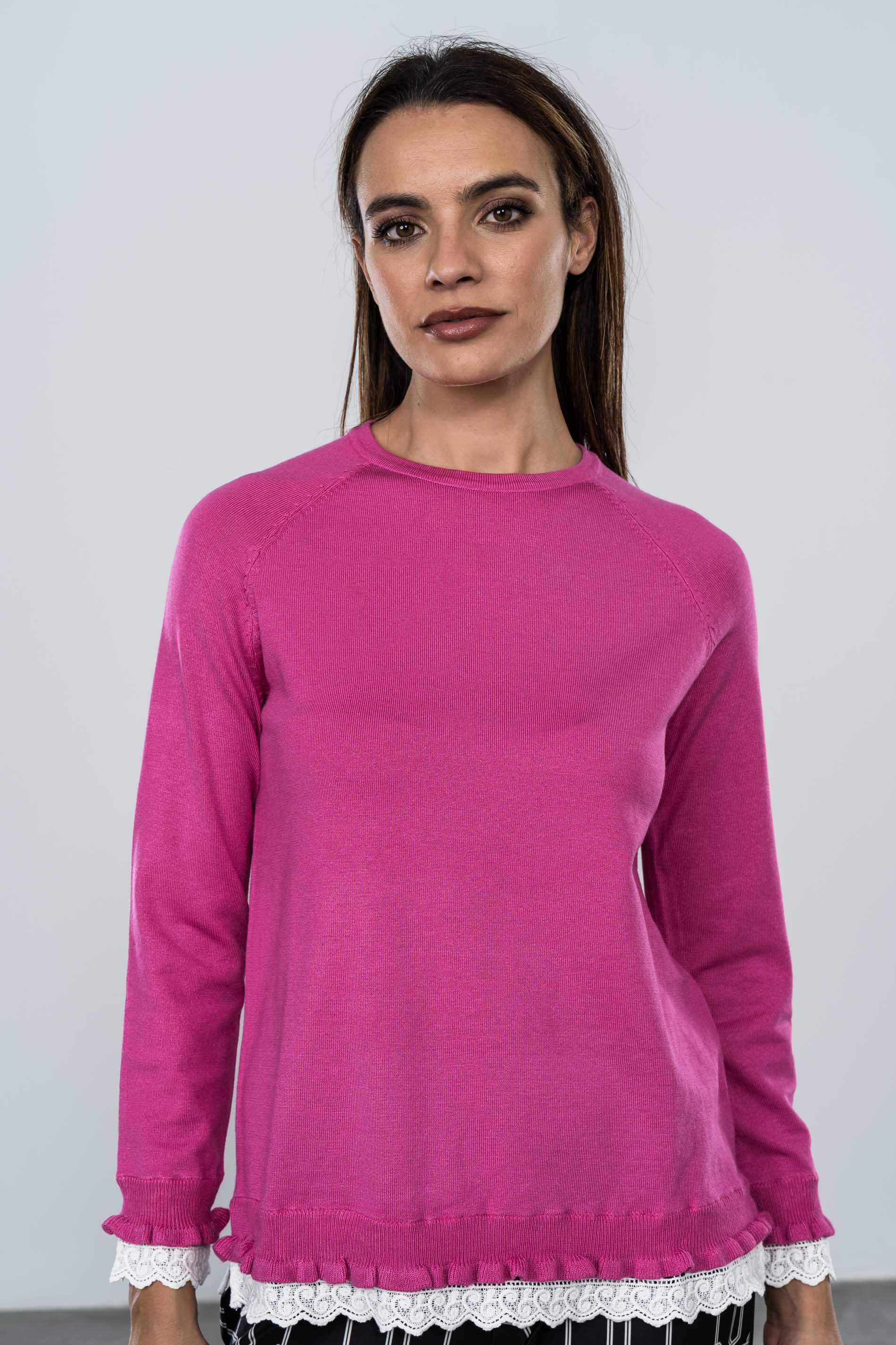 JERSEY DETALLE BLONDA FUCSIA