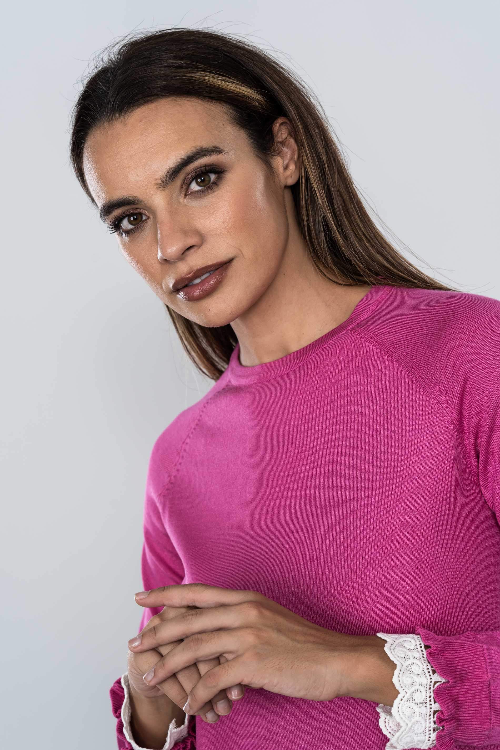 JERSEY DETALLE BLONDA FUCSIA