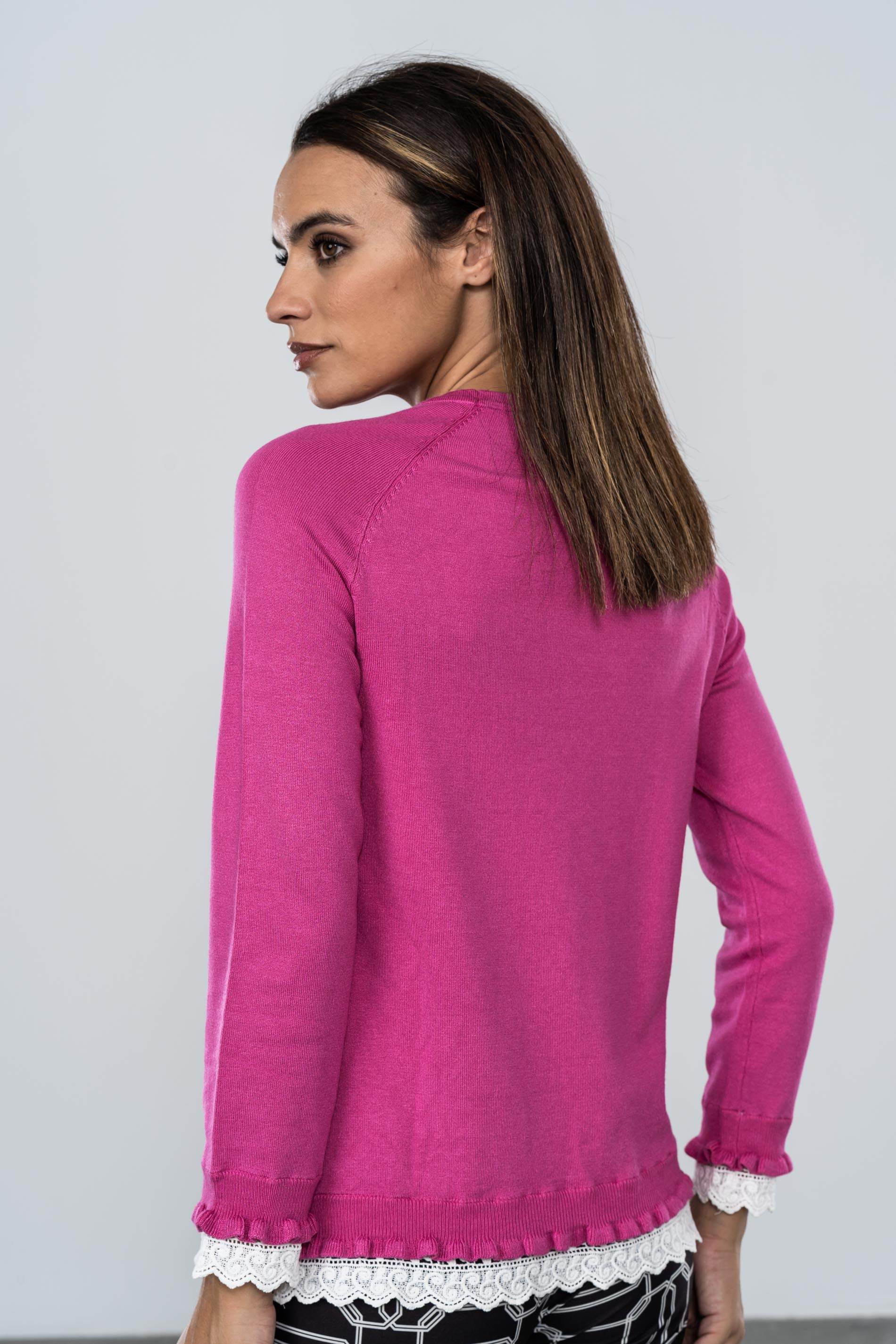 JERSEY DETALLE BLONDA FUCSIA