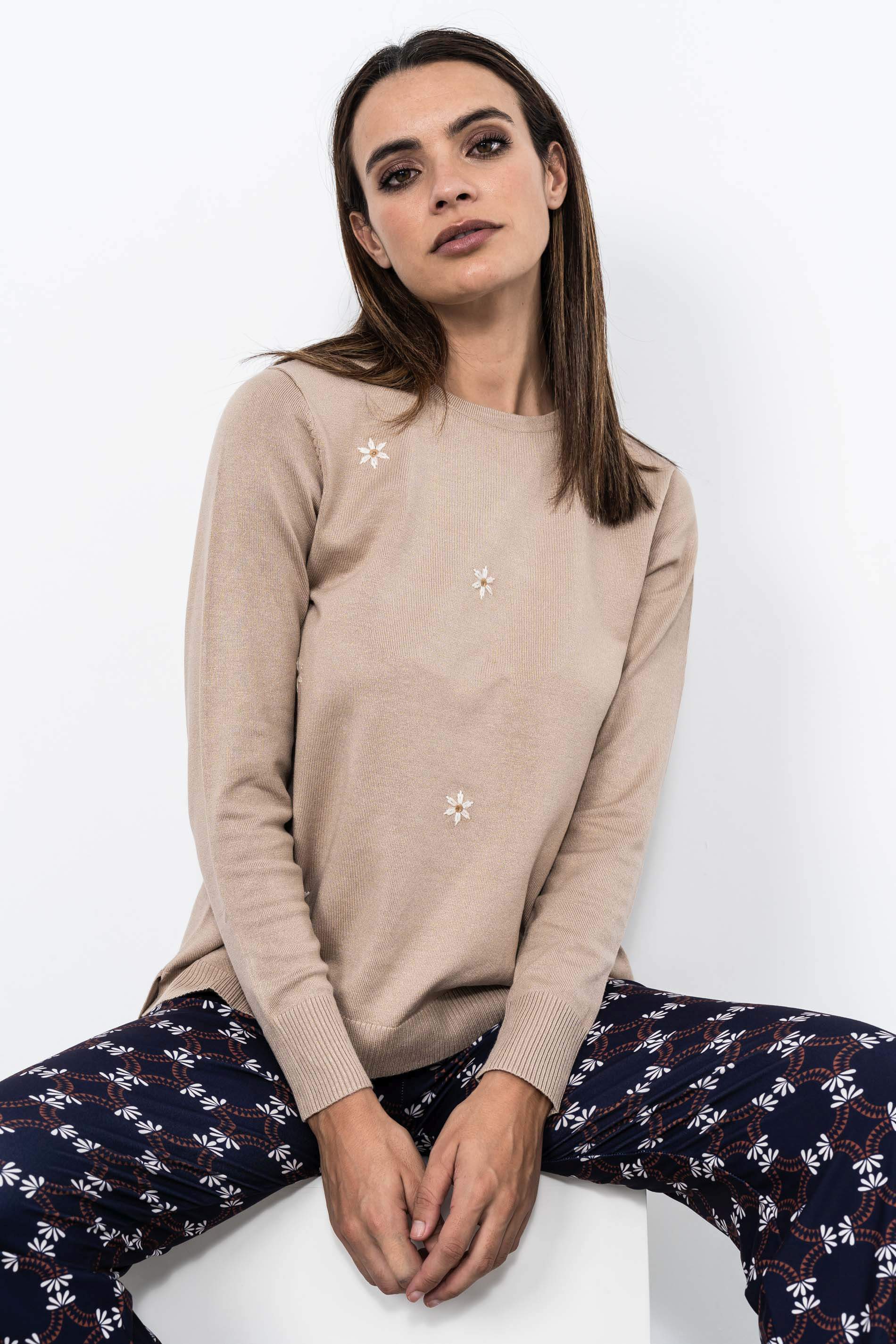 JERSEY BORDADO MARGARITAS PIEDRA