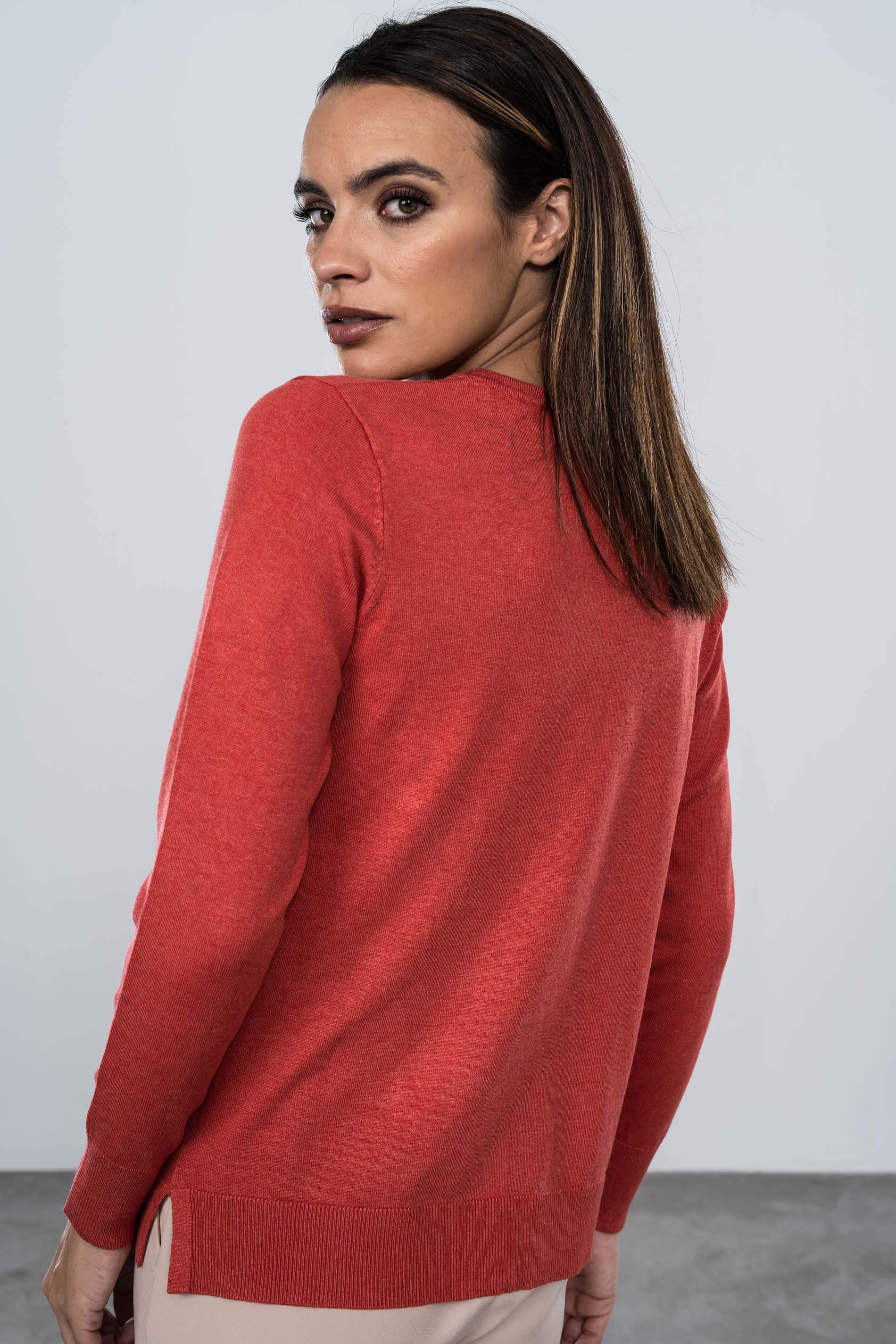 JERSEY BORDADO FLORES COLORES CORAL