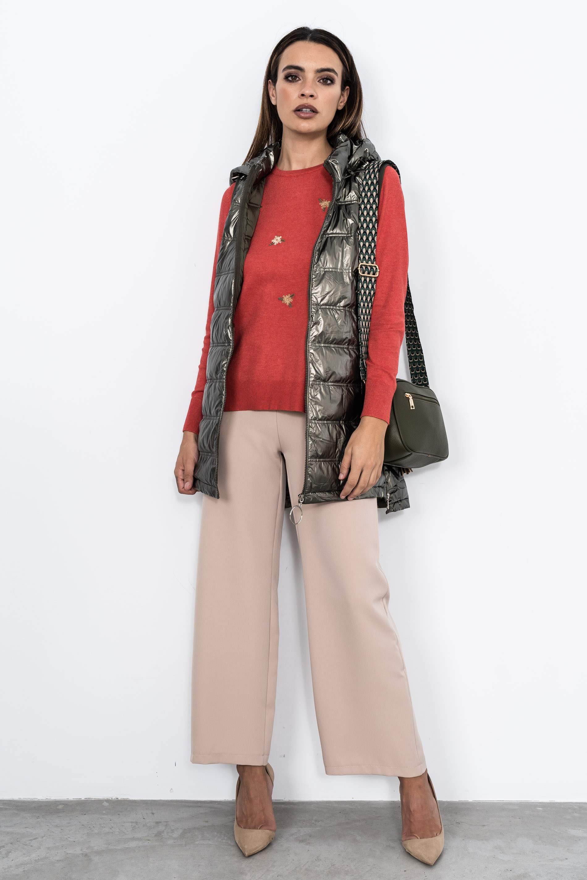 JERSEY BORDADO FLORES COLORES CORAL