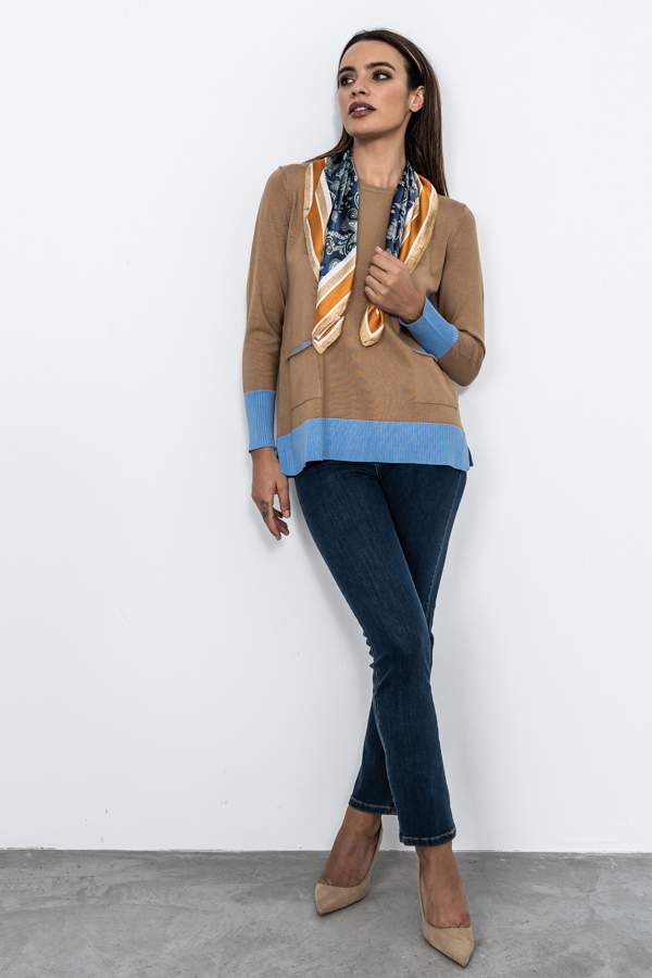 JERSEY COMBINADO PATENTES COLOR CAMEL