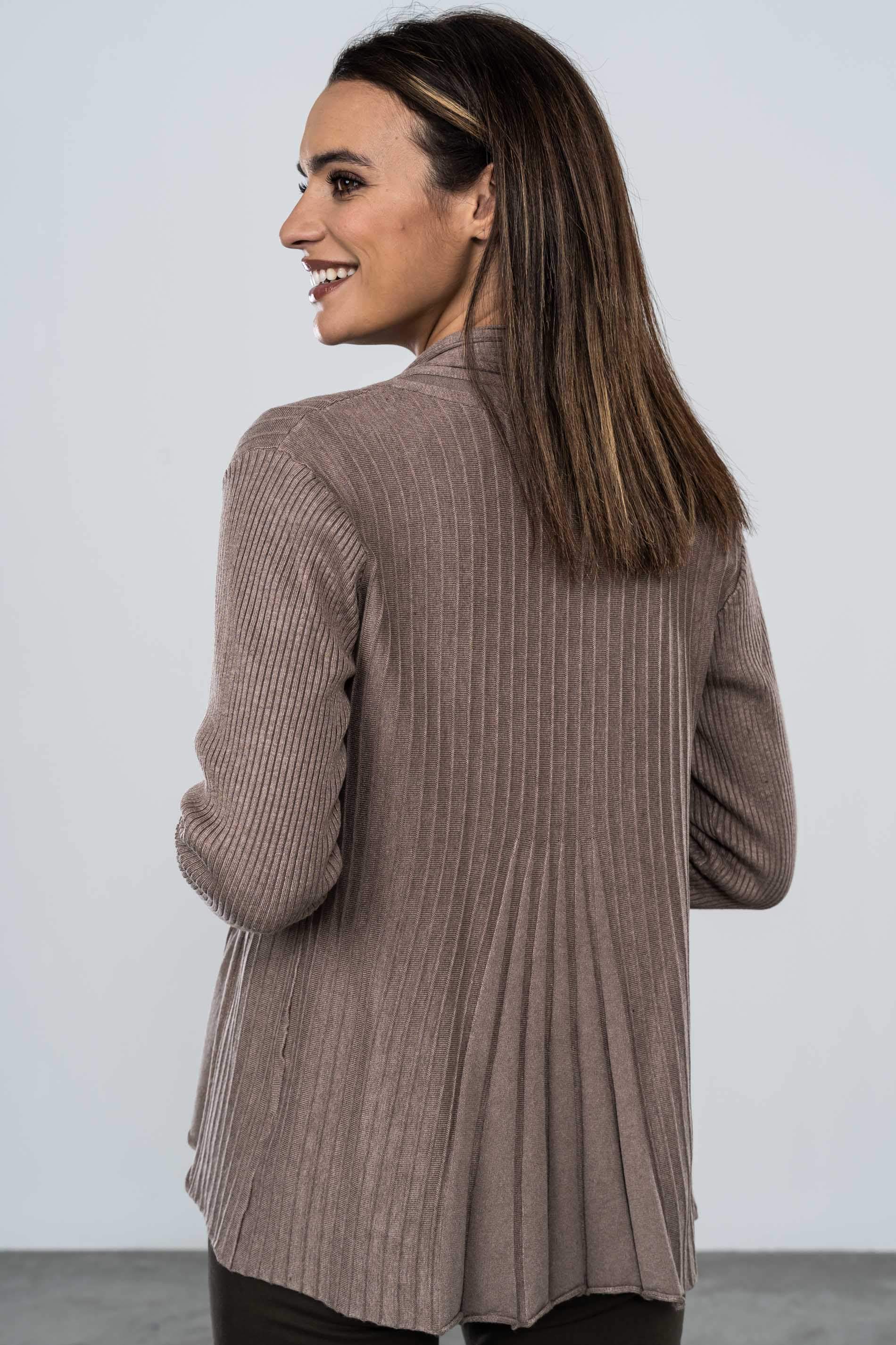 CARDIGAN CANALE DIBUJO TAUPE
