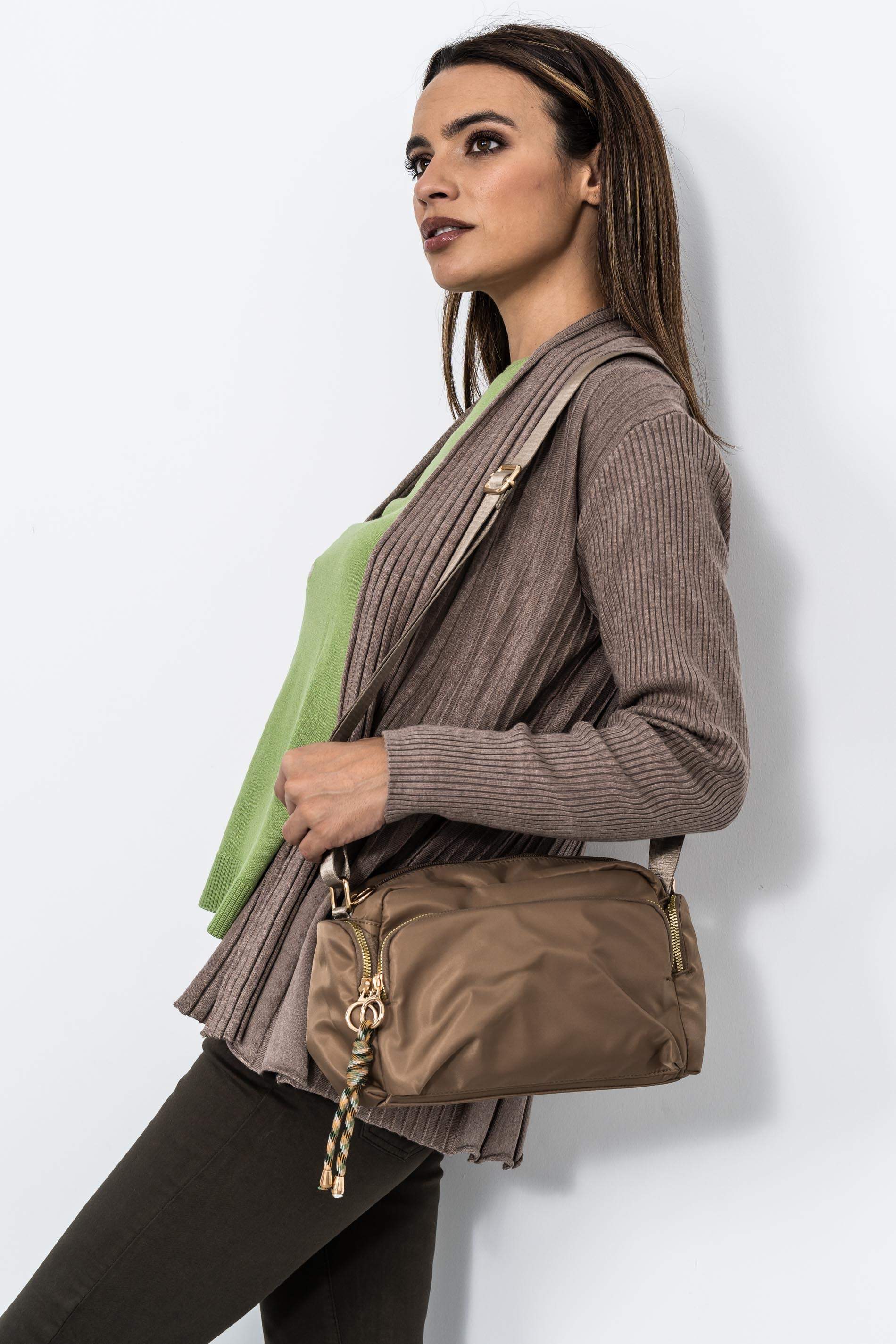 CARDIGAN CANALE DIBUJO TAUPE