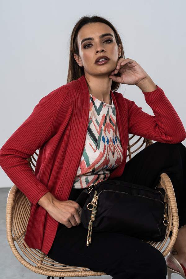 CARDIGAN CANALE ROJO