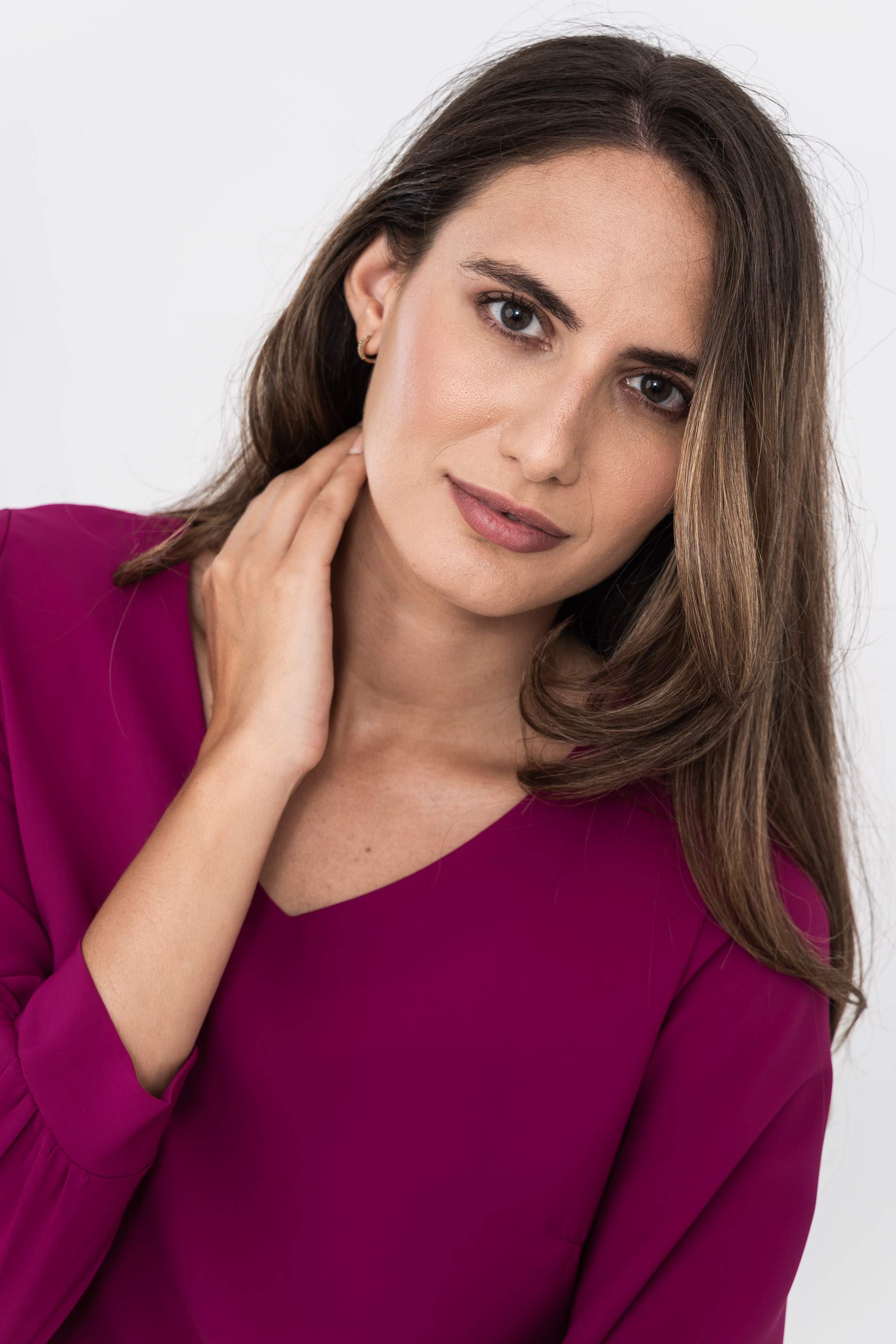 BLUSA MANGA PUÑO MORADO