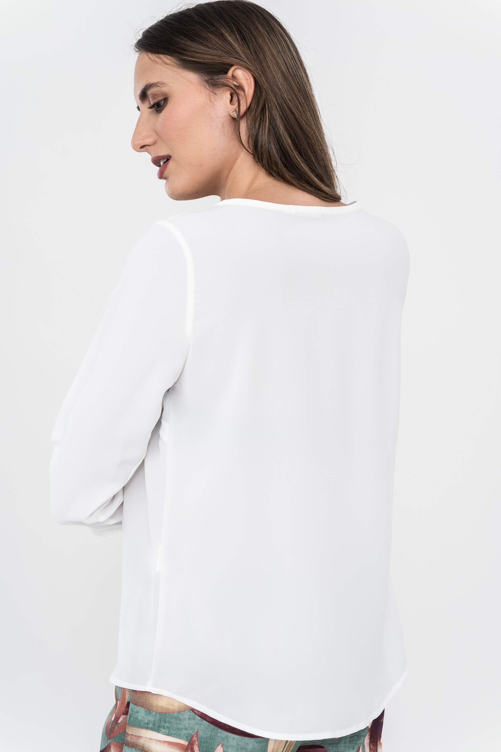 BLUSA COMBINADA ENCAJE CRUDO
