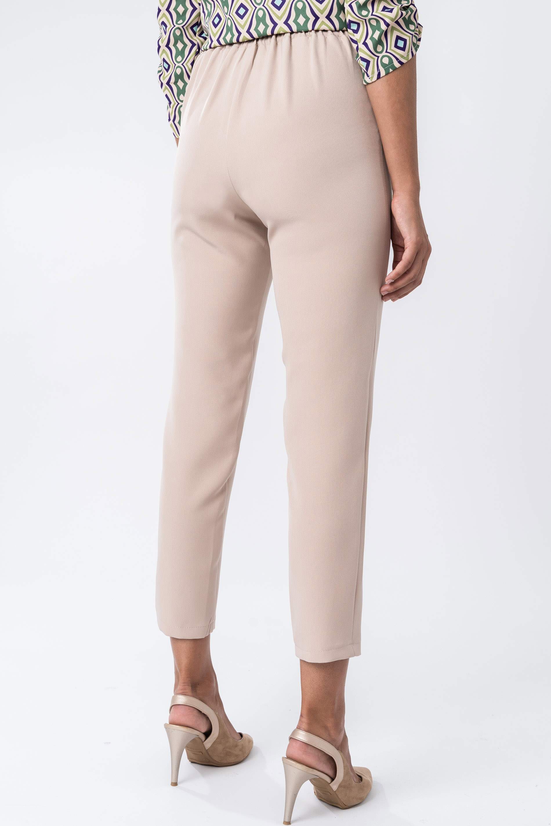 PANTALON VESTIR GOMA CINTURA BEIGE