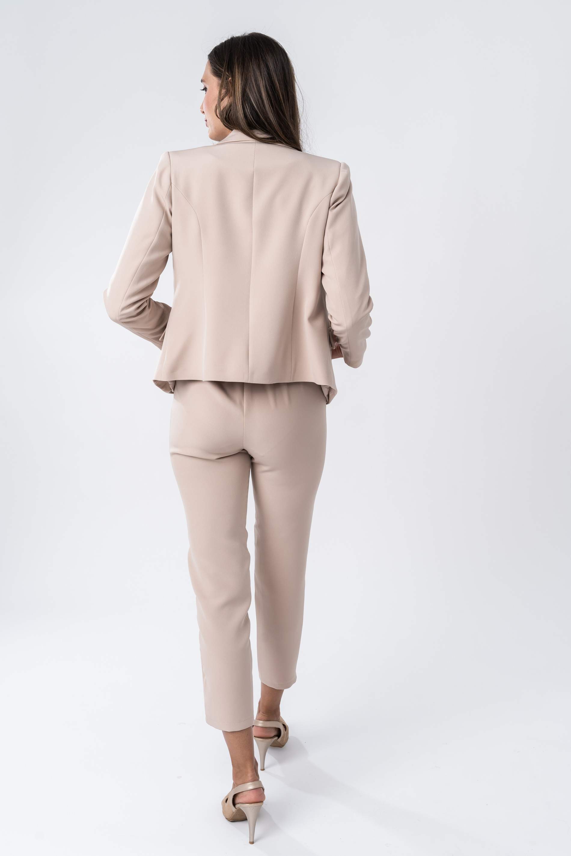 PANTALON VESTIR GOMA CINTURA BEIGE