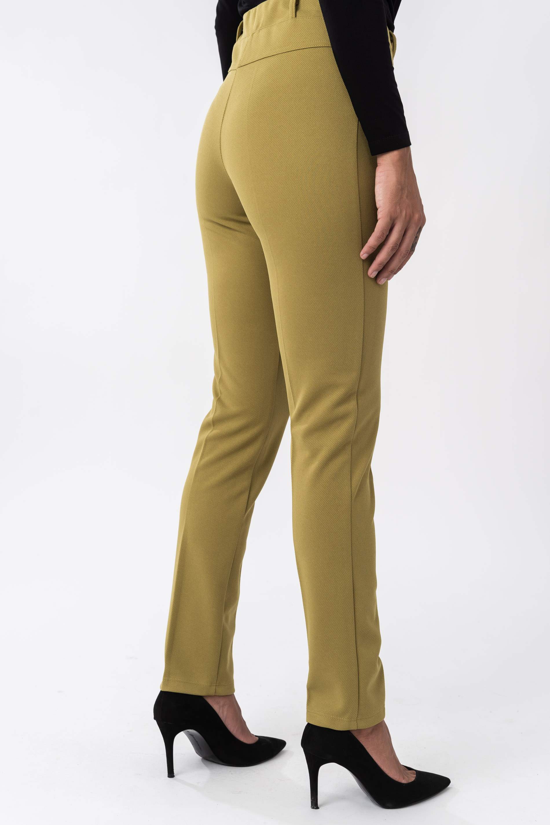 PANTALON DIAGONAL GOMA CINTURA OLIVA
