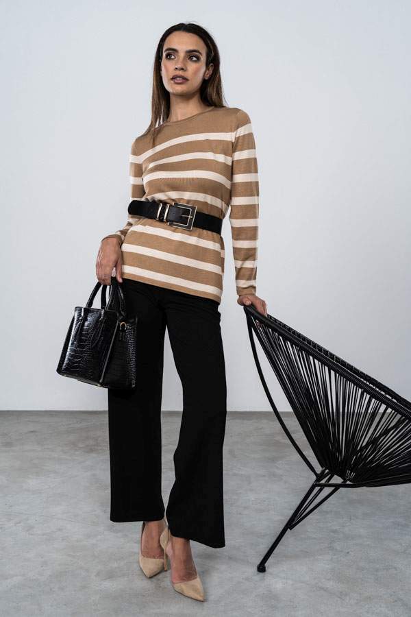 PANTALON ANCHO BOTON NEGRO