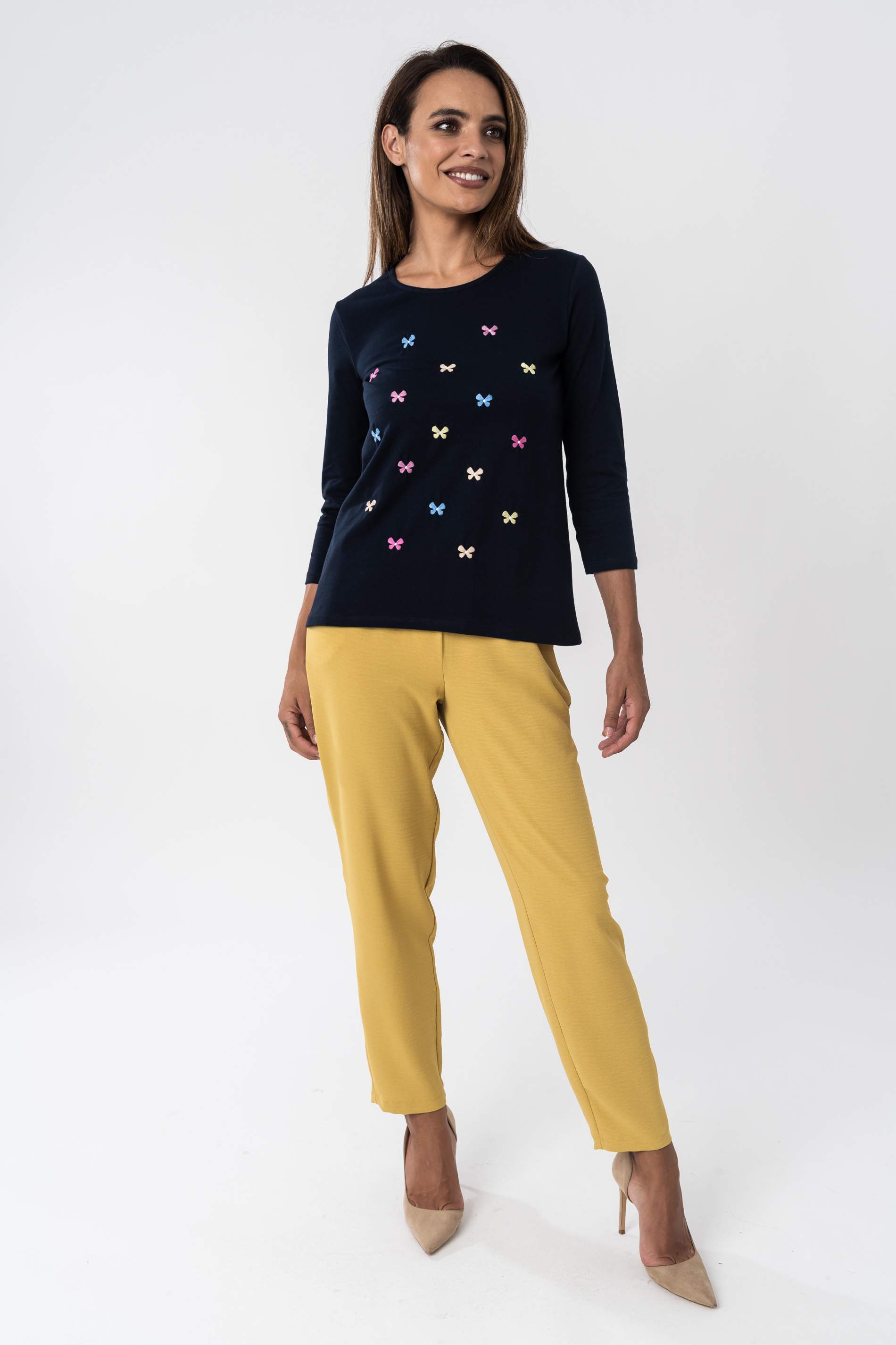 PANTALON HOLGADO CORDON MOSTAZA