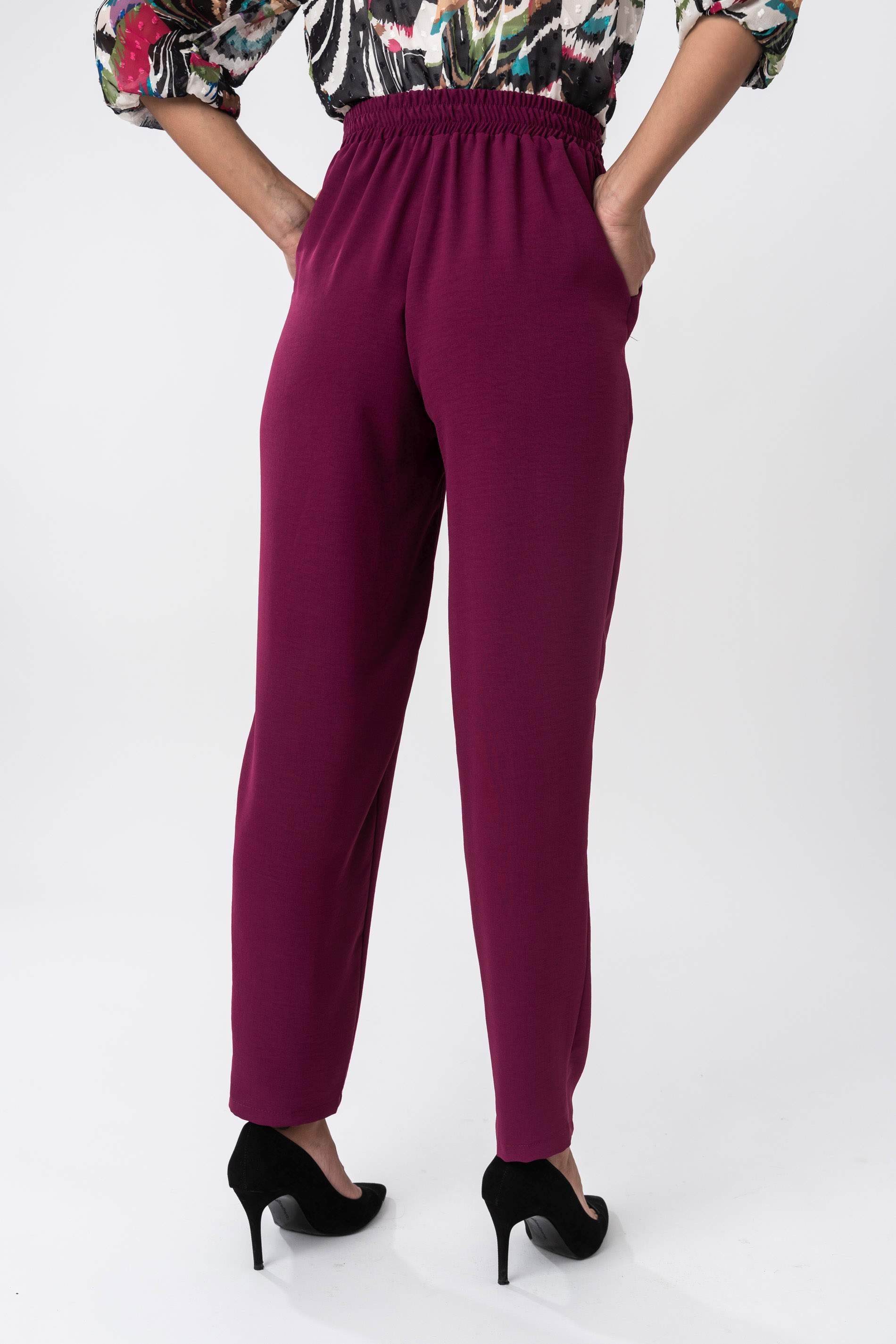 PANTALON HOLGADO CORDON BERENJENA