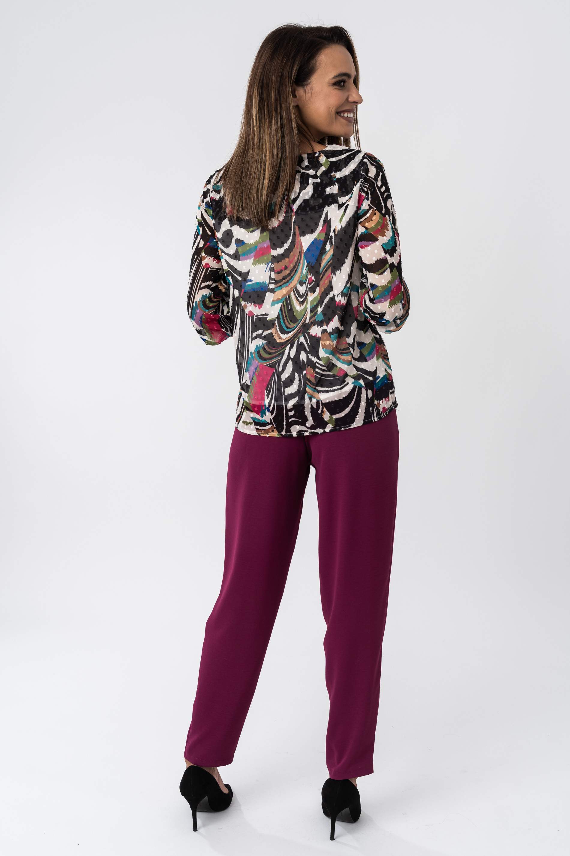 PANTALON HOLGADO CORDON BERENJENA