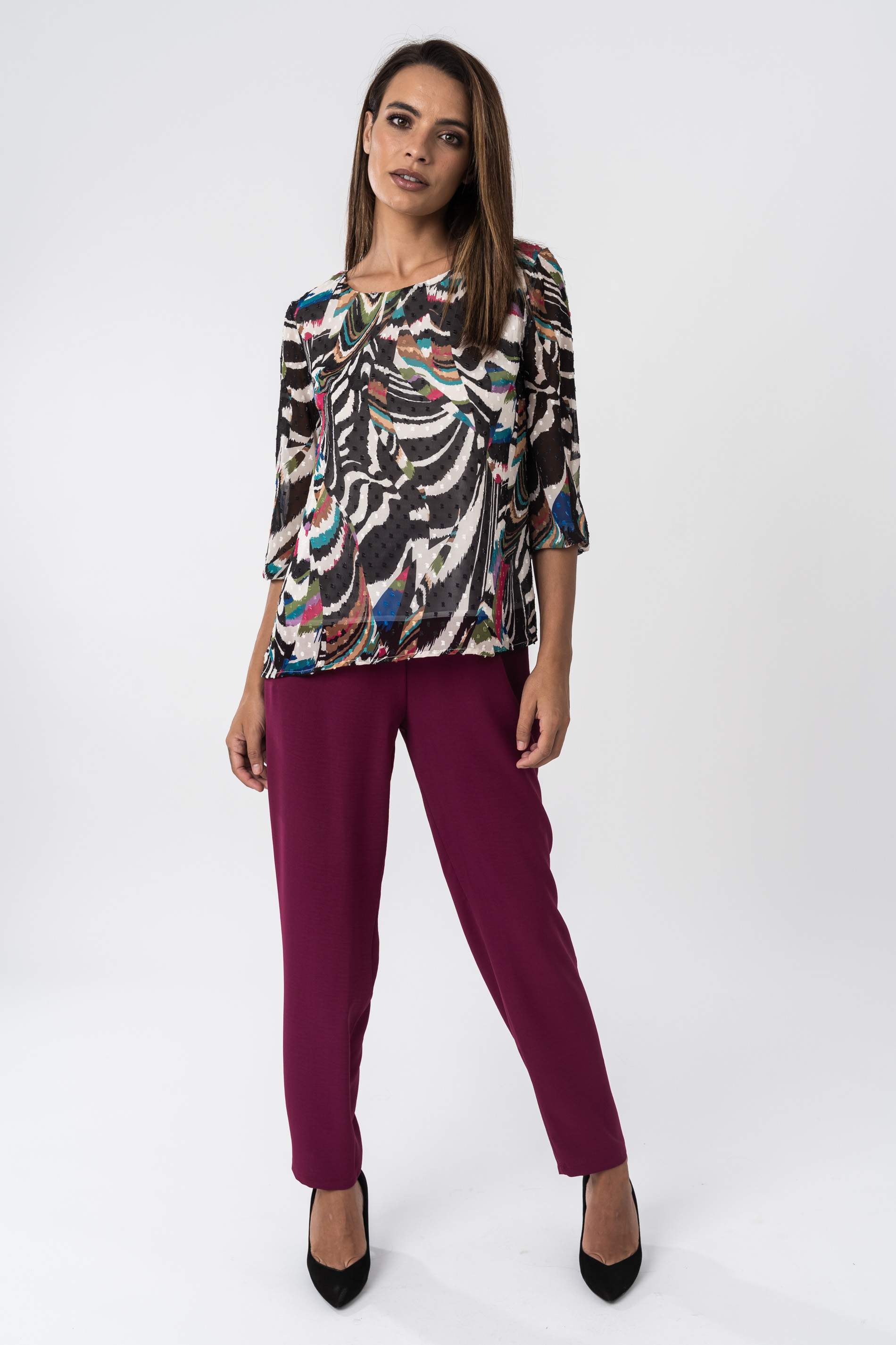 PANTALON HOLGADO CORDON BERENJENA
